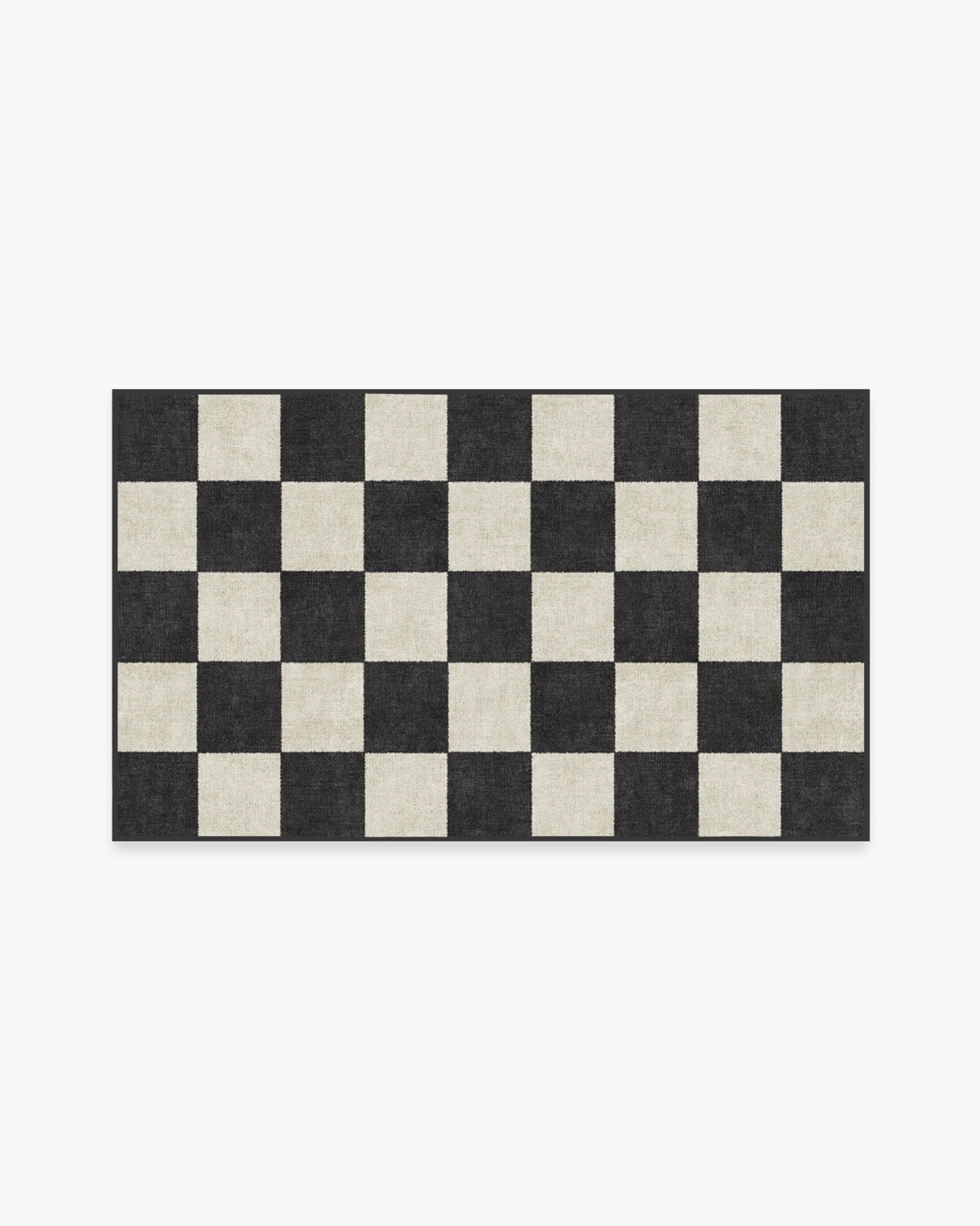 Jaque Checkered Black Flatwoven Rug