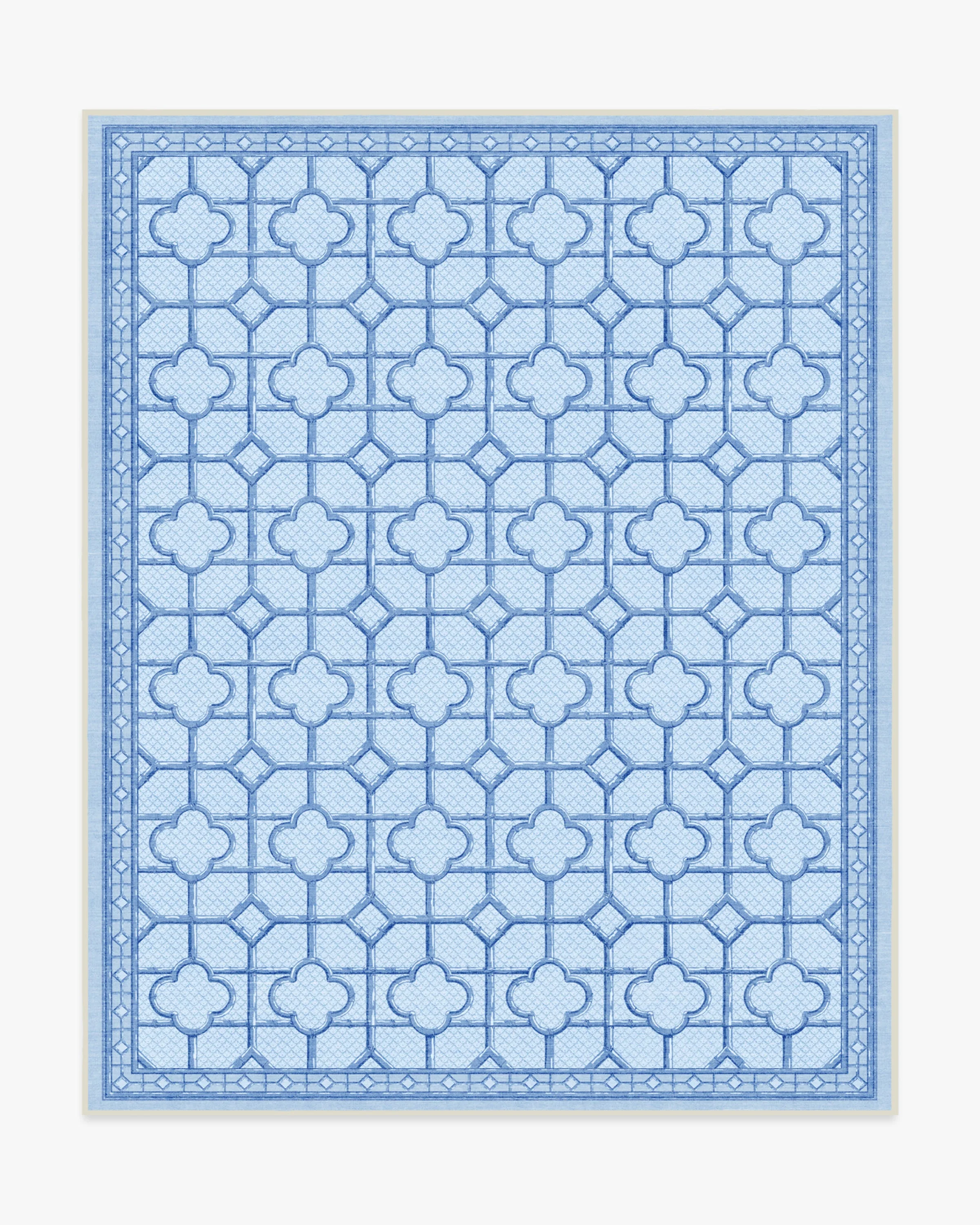 Shaded Bamboo Blue Outdoor Rug by Mrs. Alice