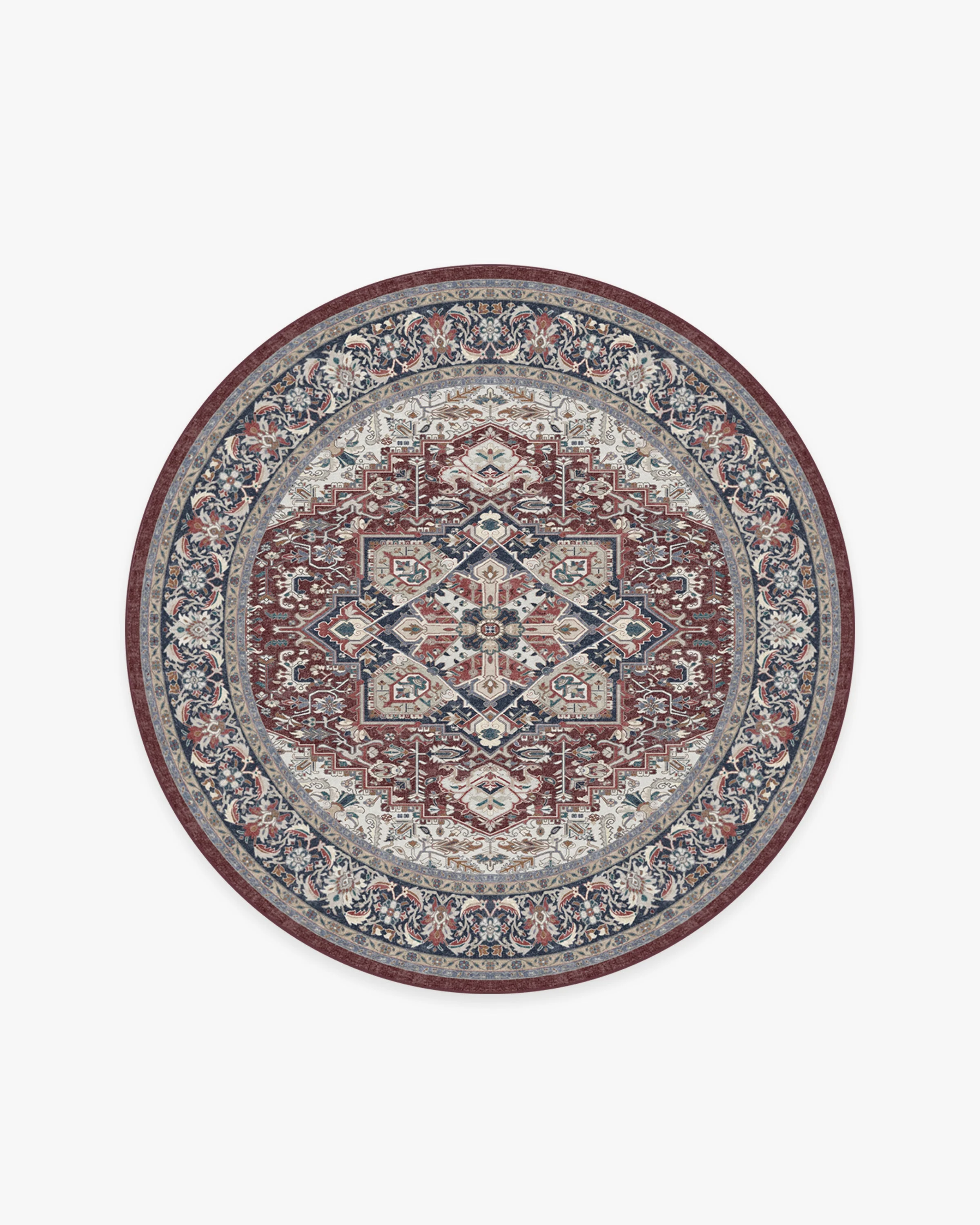 Hendesi Heriz Bordeaux Rug