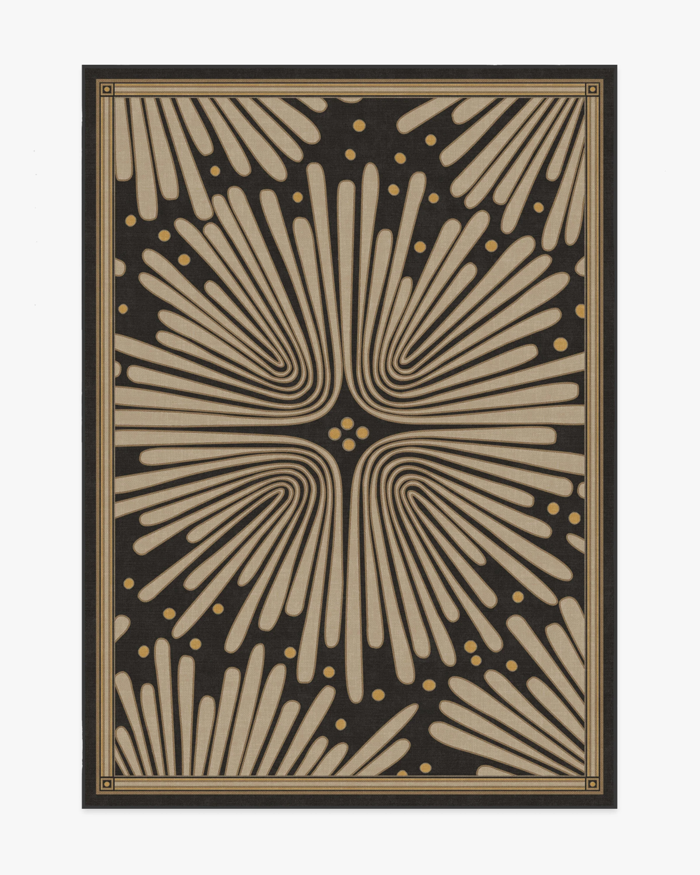 Gatsby Black & Gold Rug by Jonathan Adler