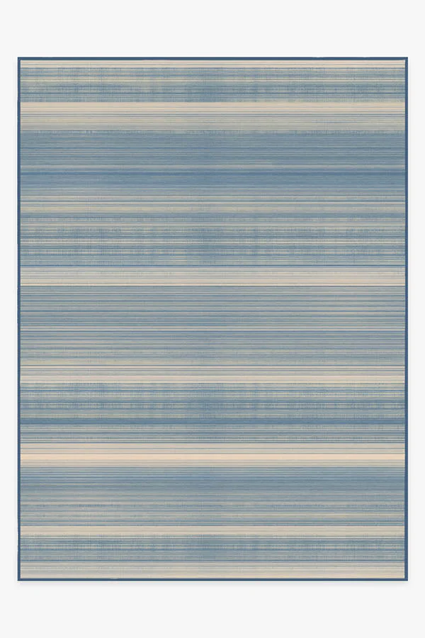 Coastal Linear Stripe Slate Rug