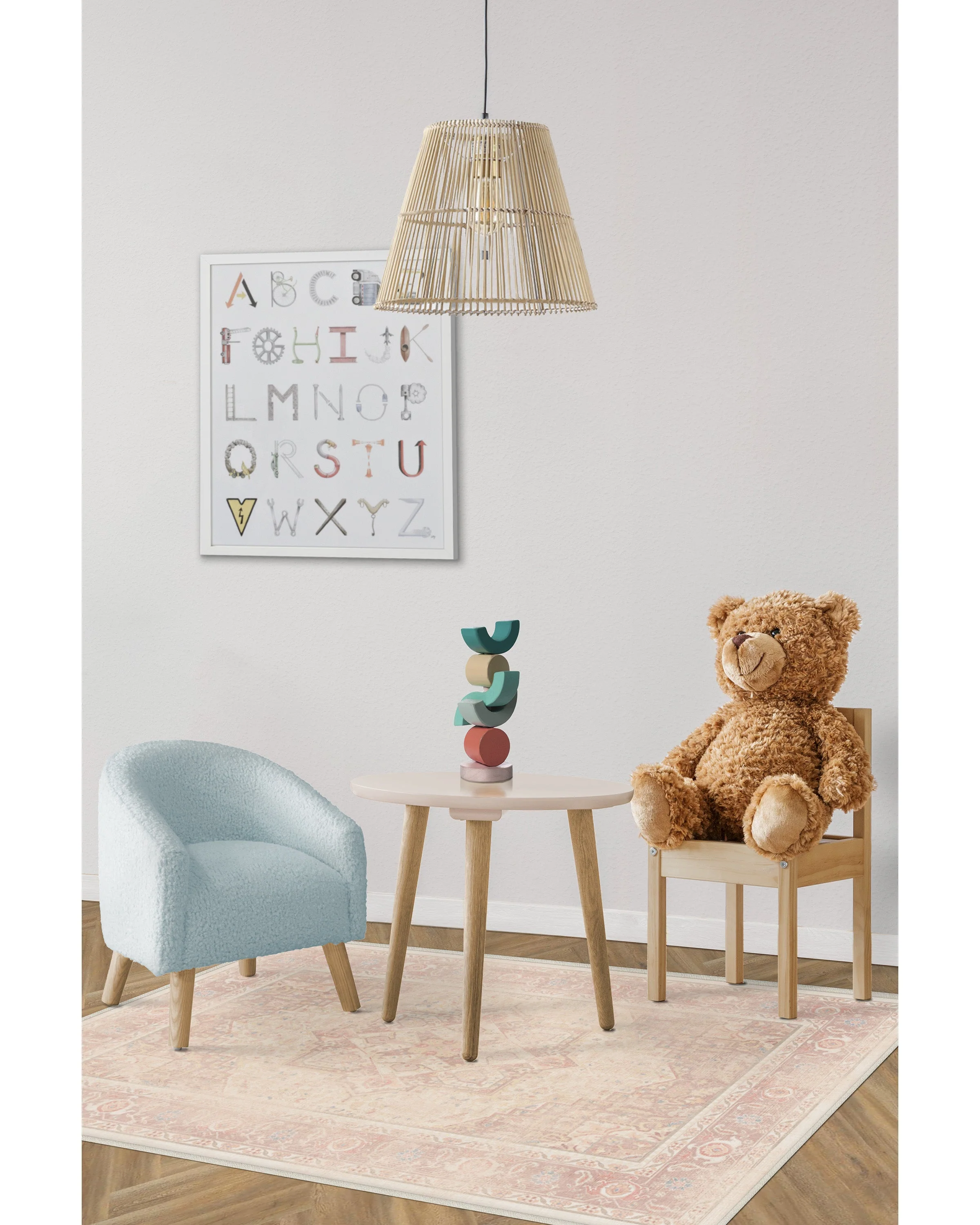 Kamran Soft Pink Rug