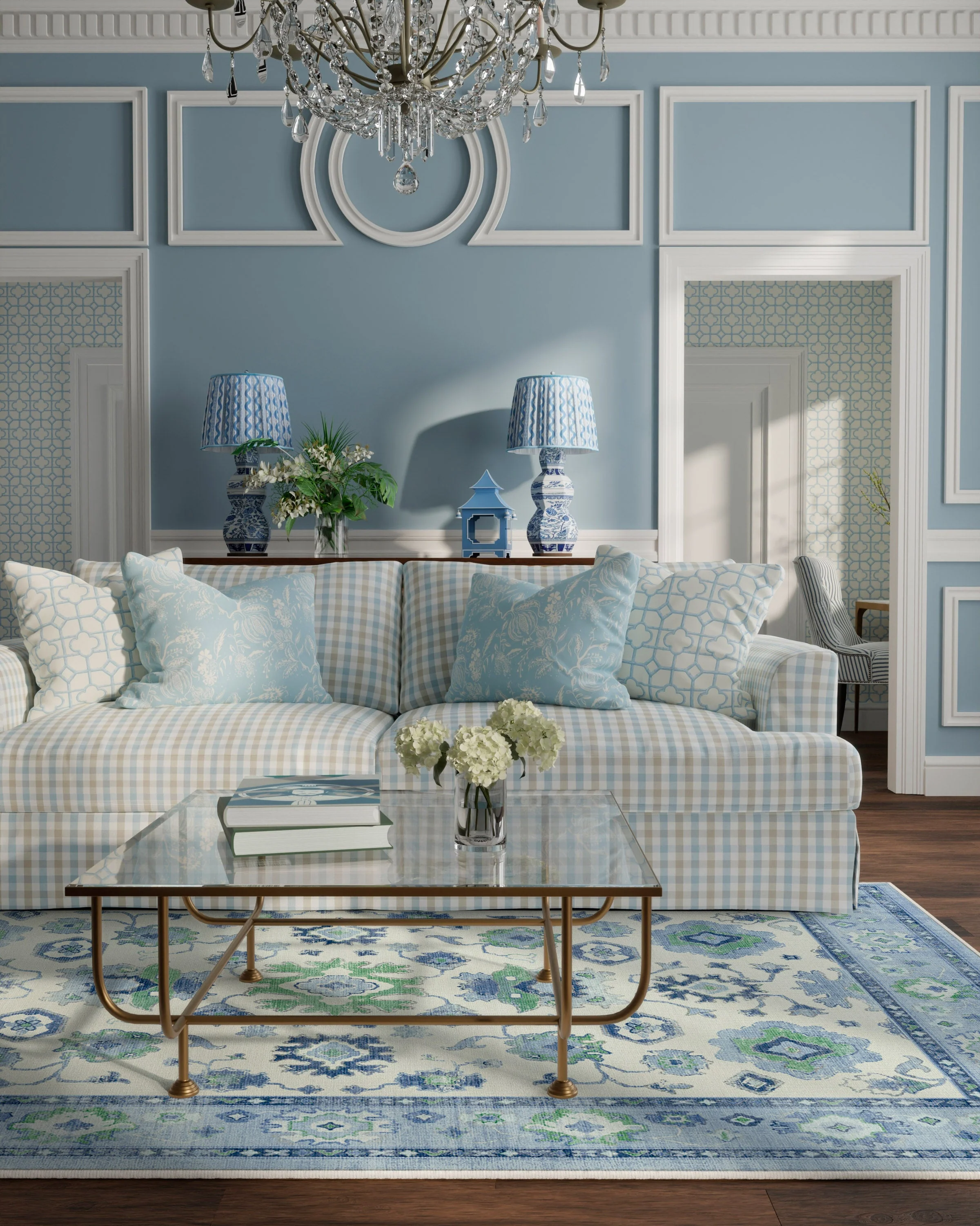 Serena Blue Rug by Mrs. Alice