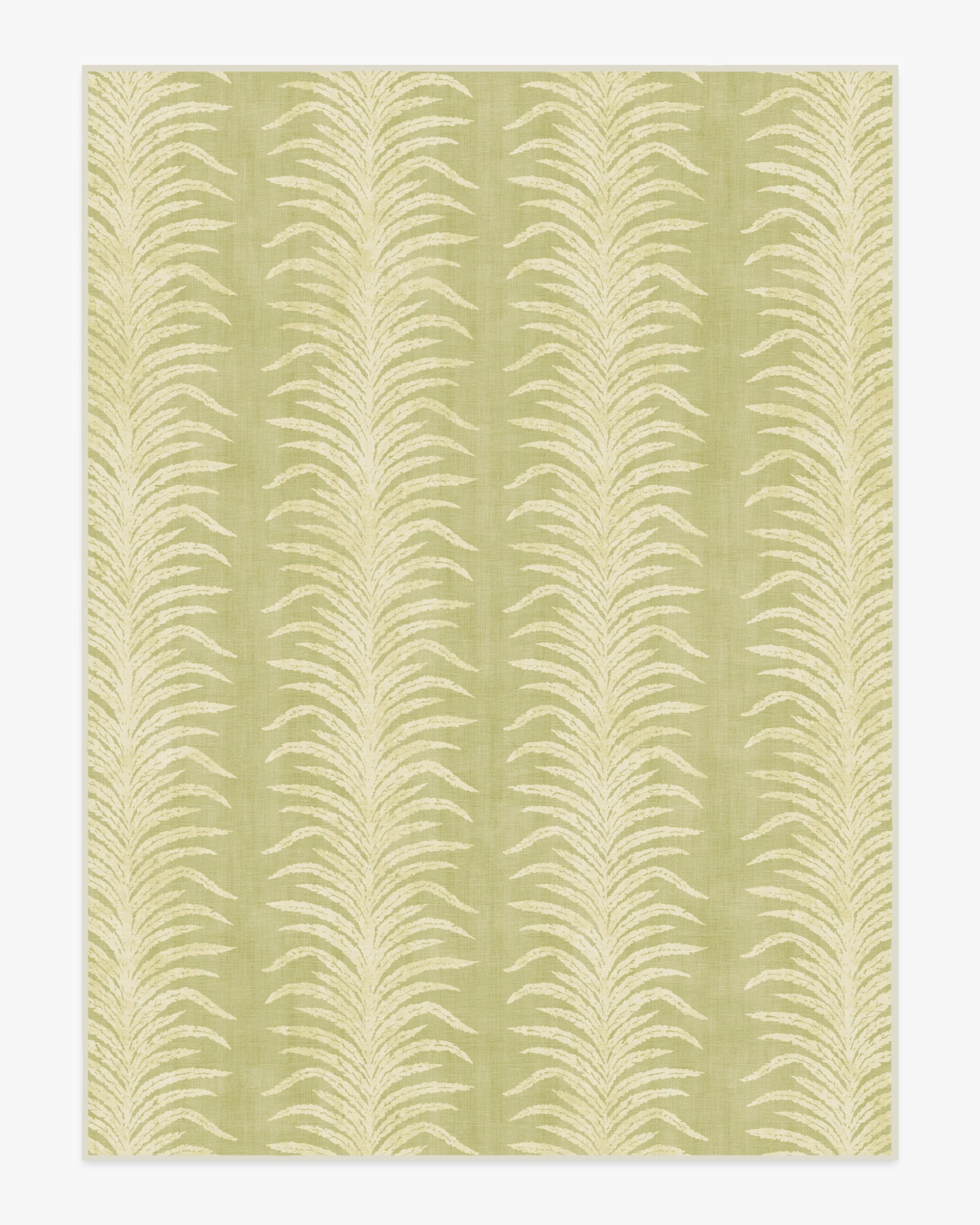 Tree Fern Matcha Green Flatwoven Rug by Sanderson