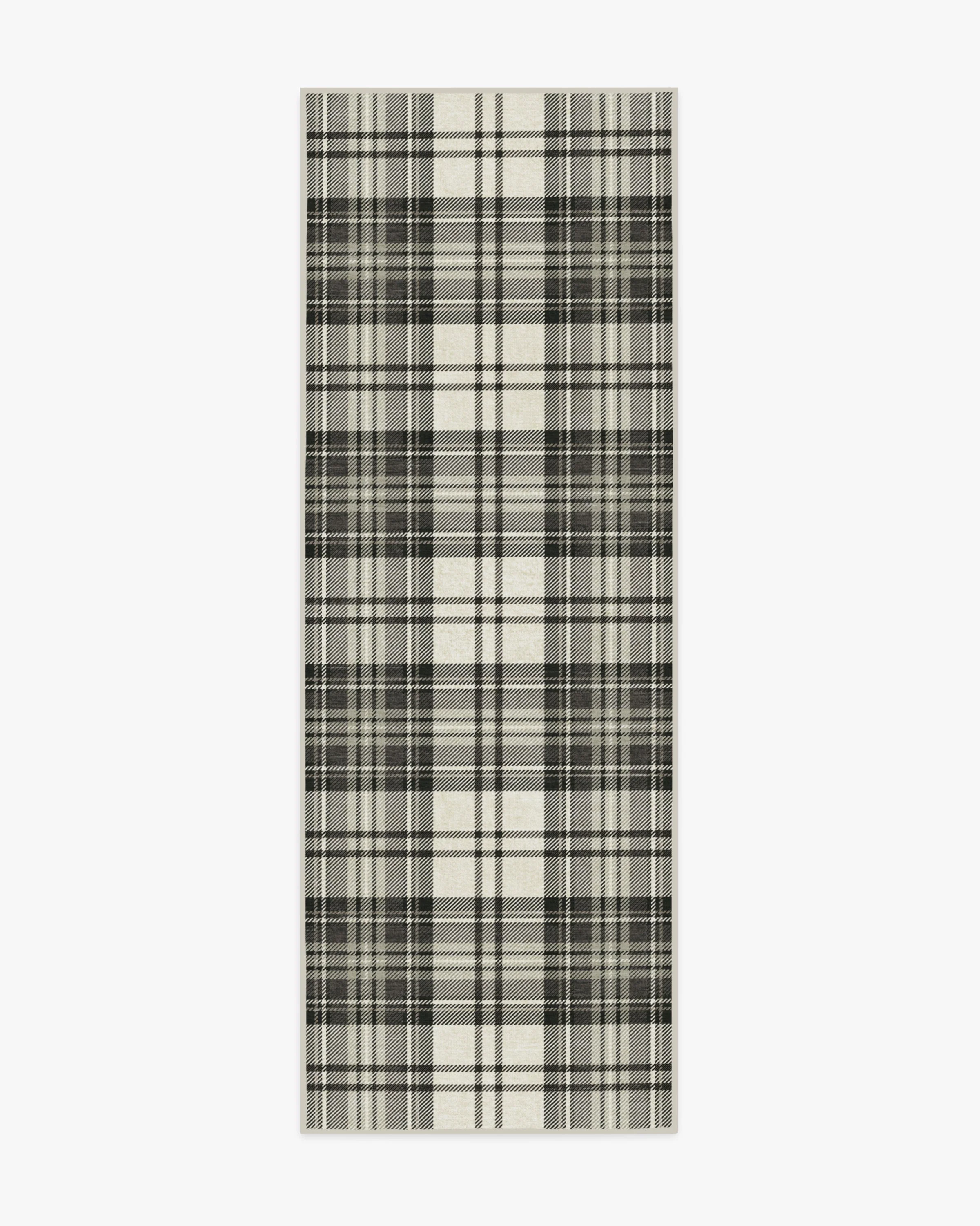 Dress Stewart Tartan Black & Ivory Rug