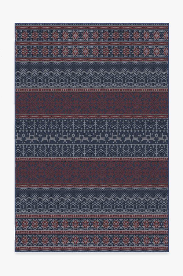 Fair Isle Red Flatwoven Rug