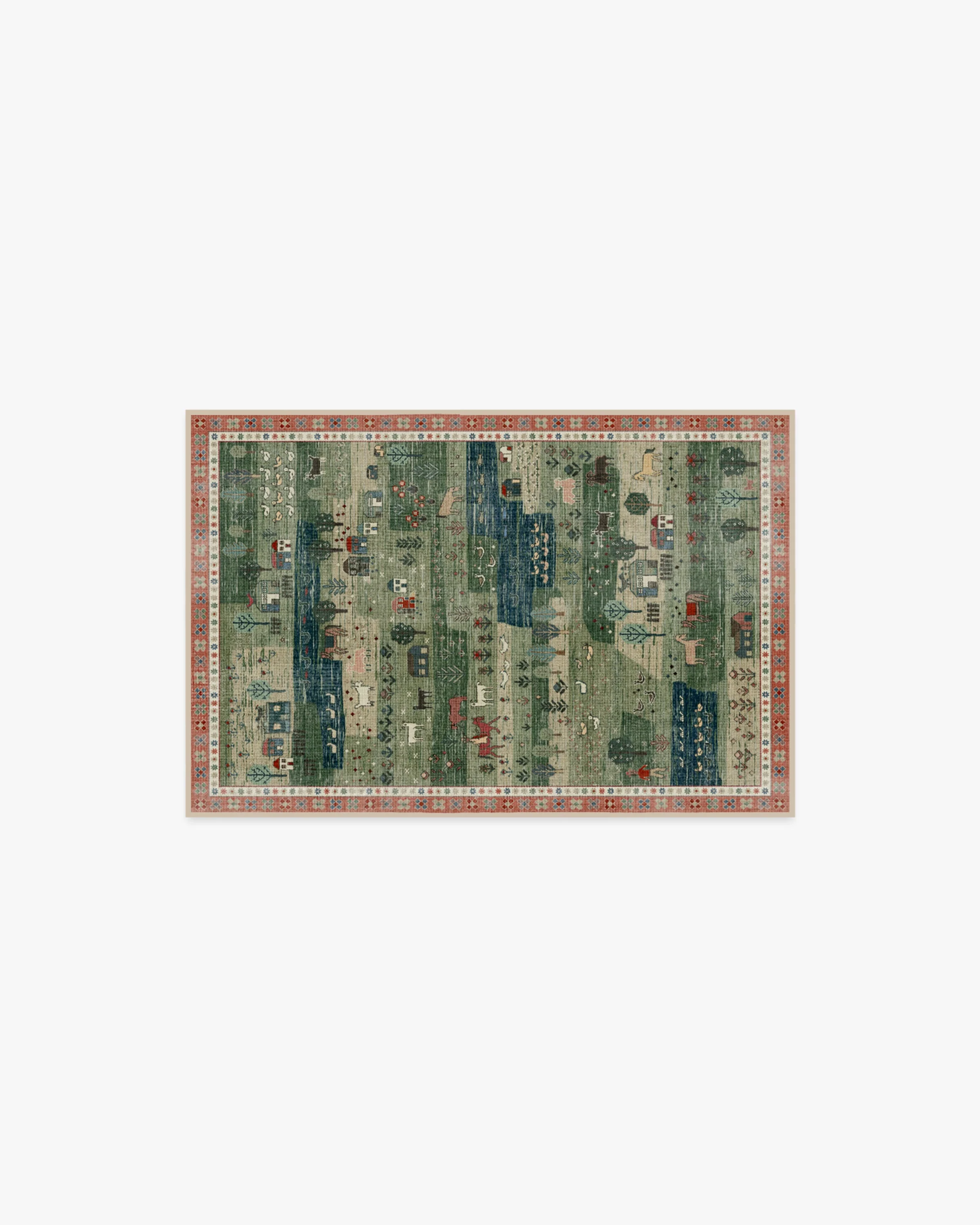 Alder Green Flatwoven Rug