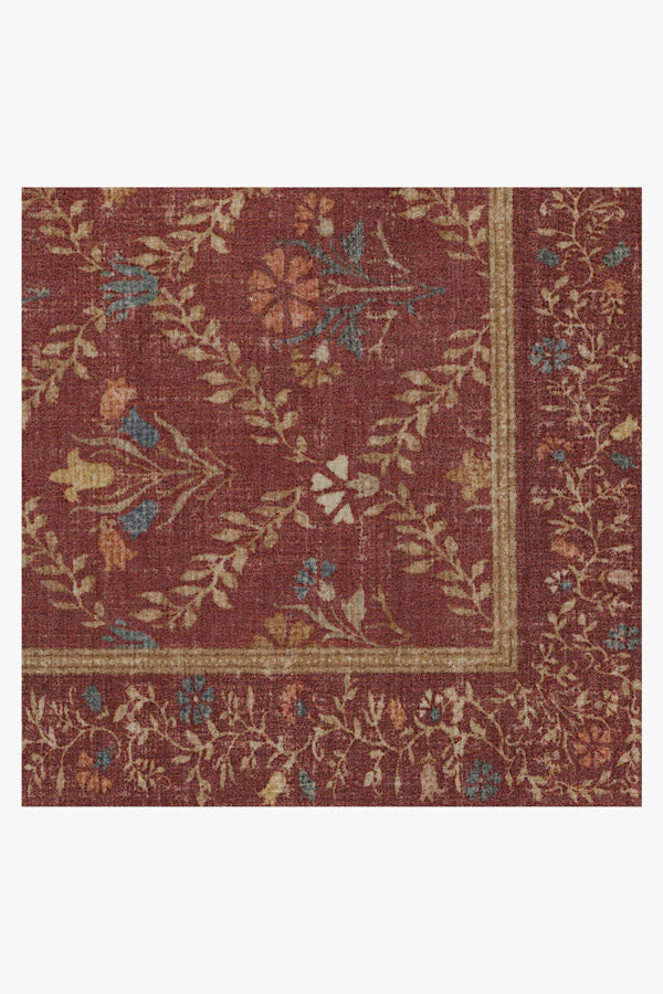 Bellflowers Amber Red Rug by Morris & Co.