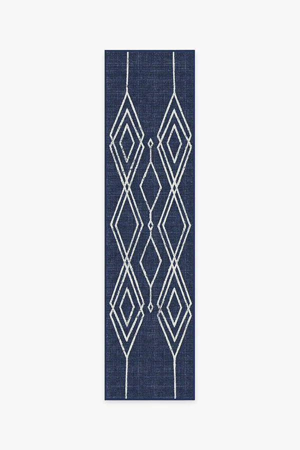 Gemma Lattice Royal Blue Outdoor Rug