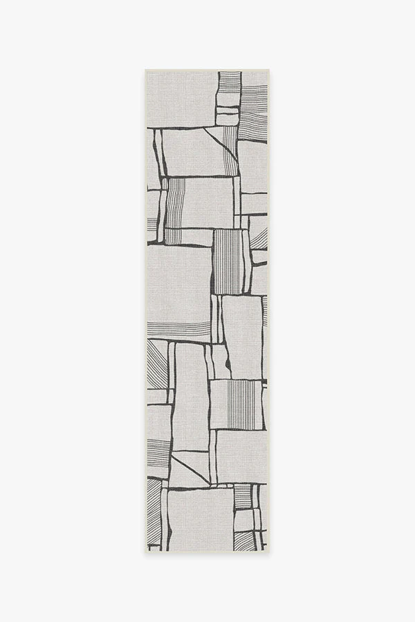 Rune Black & Ivory Outdoor Rug