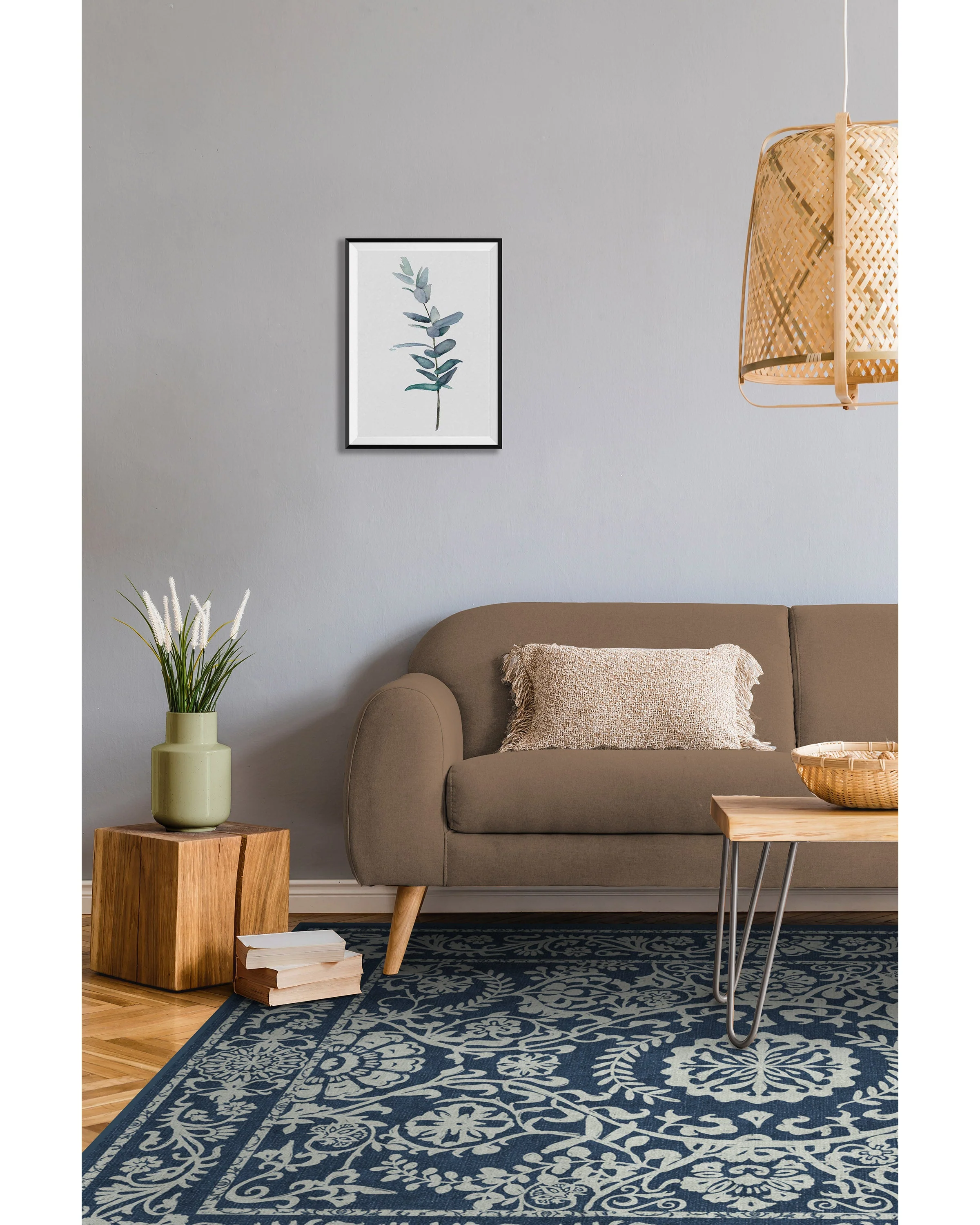 Delphina Navy Blue Flatwoven Rug