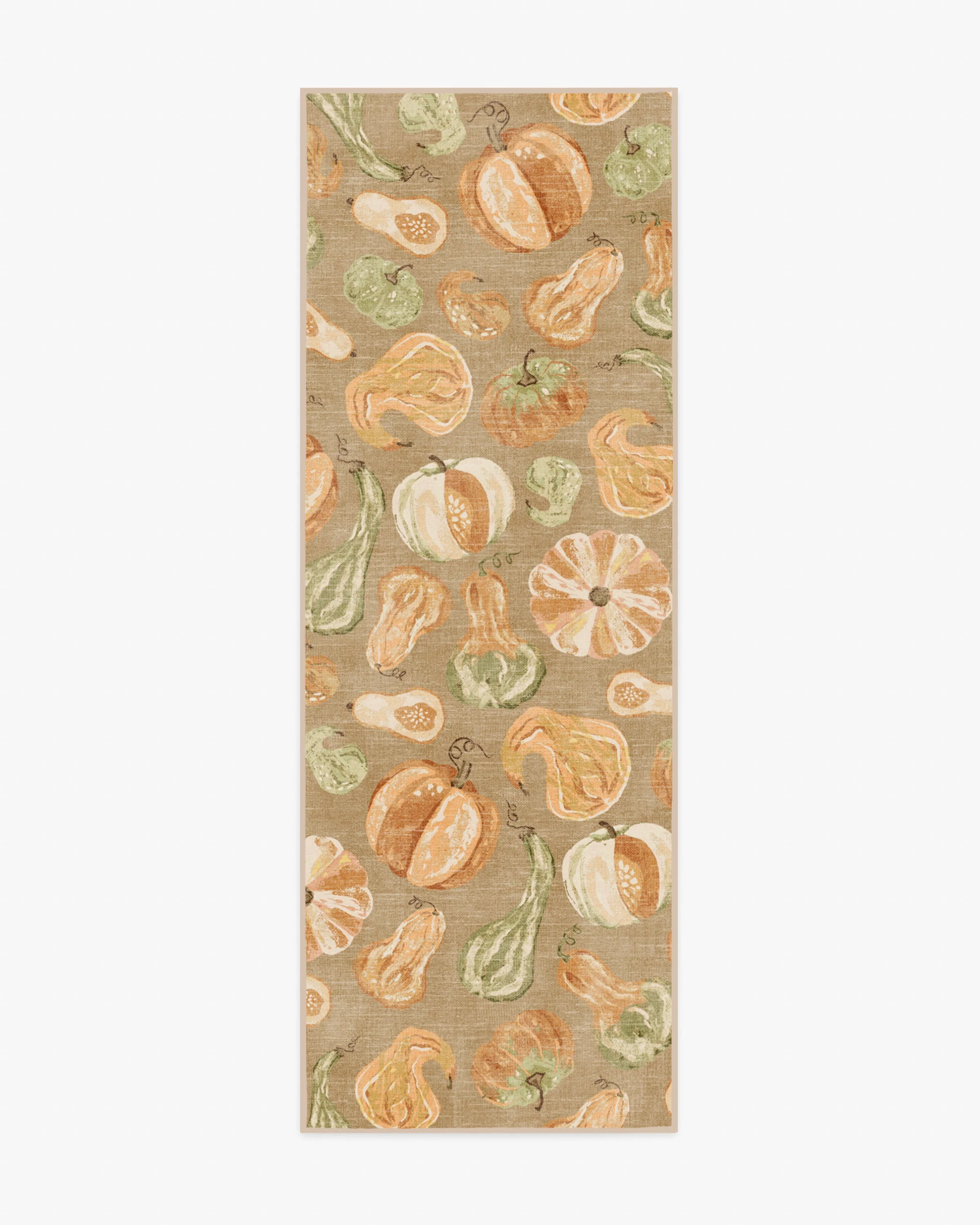 Harvest Veggies Orange & Green Flatwoven Rug