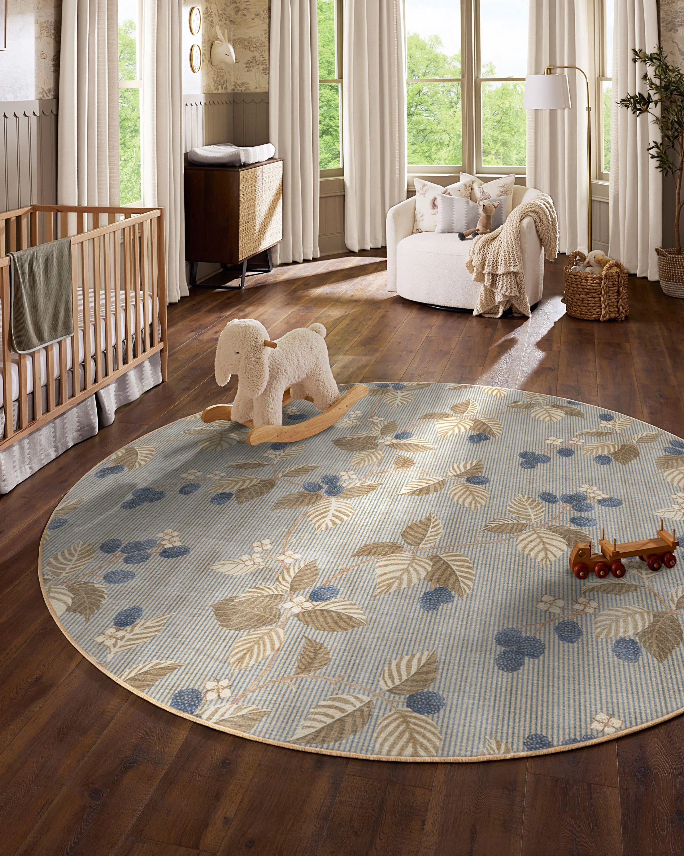 Rubus Azure & Fawn Rug by Sanderson