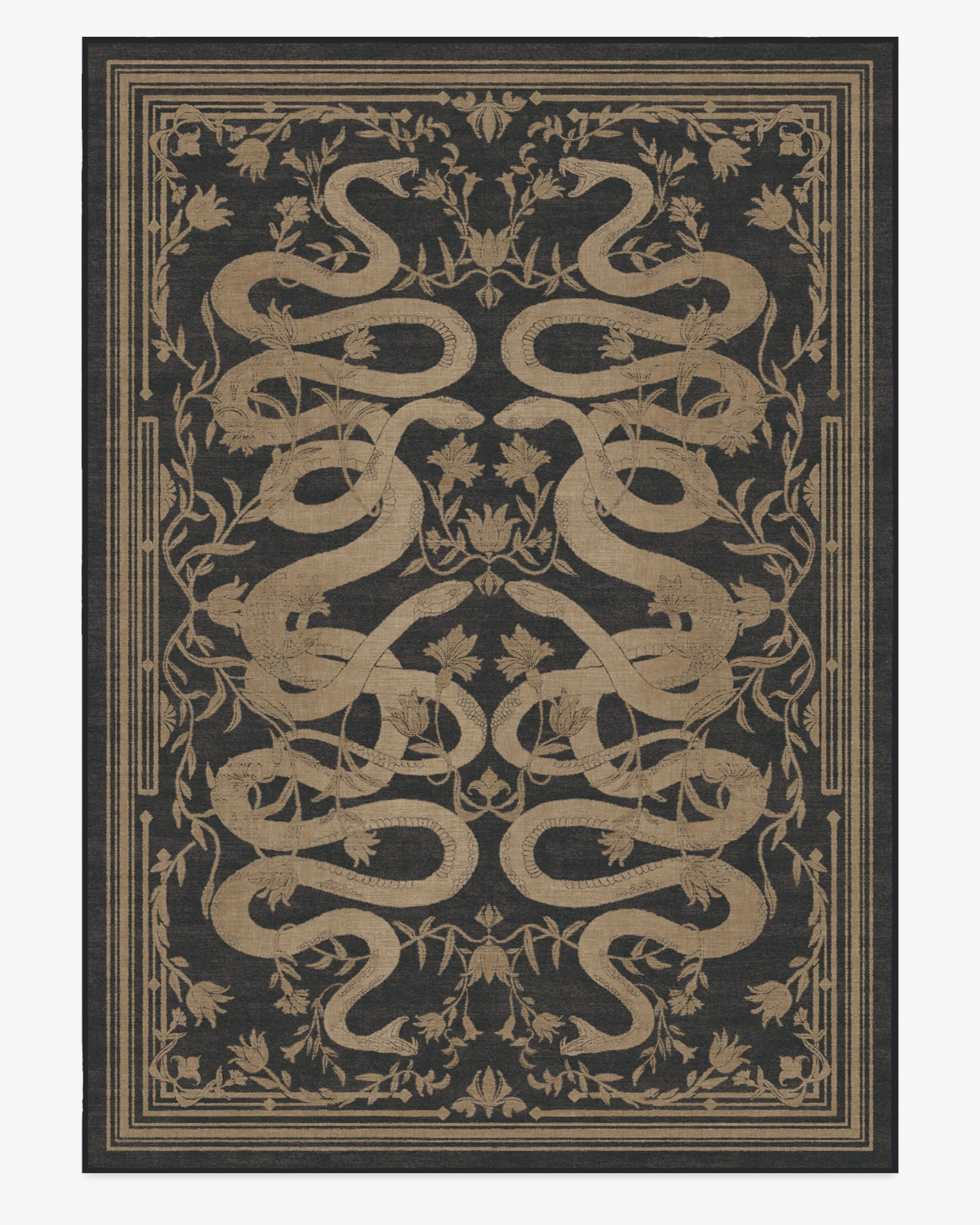 Sumaya Soft Black Flatwoven Rug by Martyn Lawrence Bullard