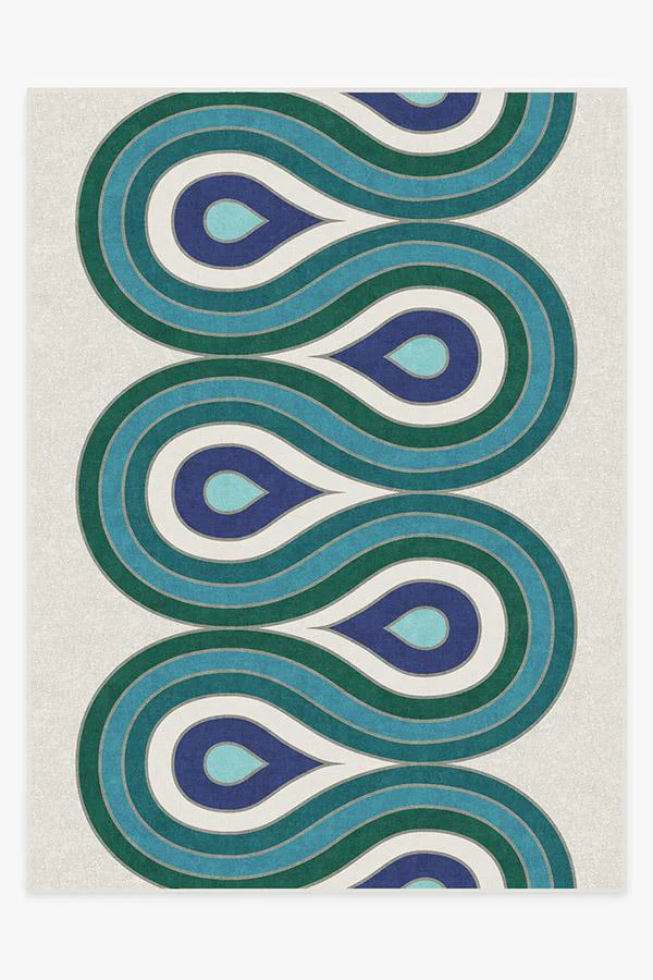 Milano Peacock Flatwoven Rug by Jonathan Adler