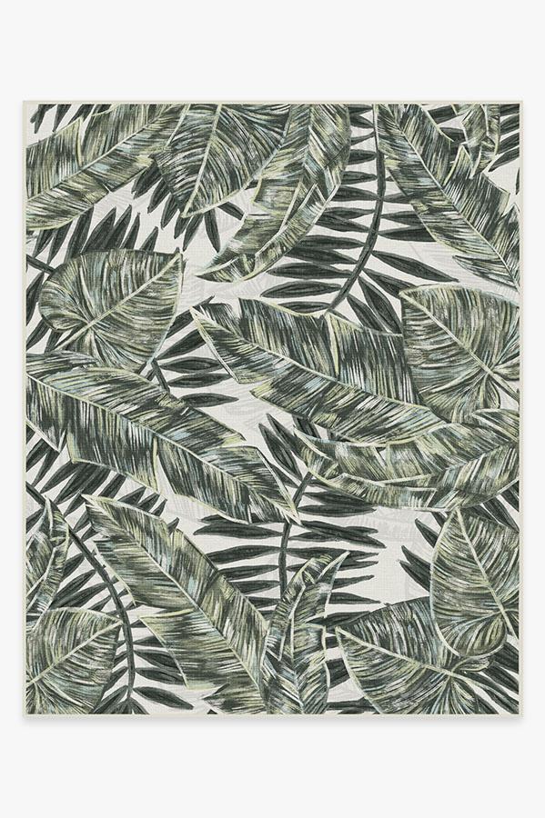 Filifera Palm Green Outdoor Rug