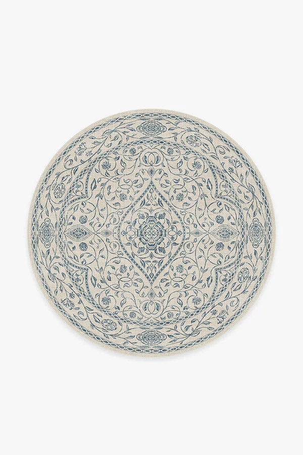 Vianna Blue & Ivory Flatwoven Rug