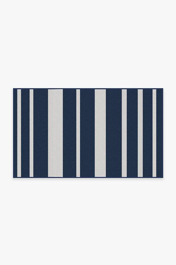Sailmaker Stripe Blue Outdoor Rug