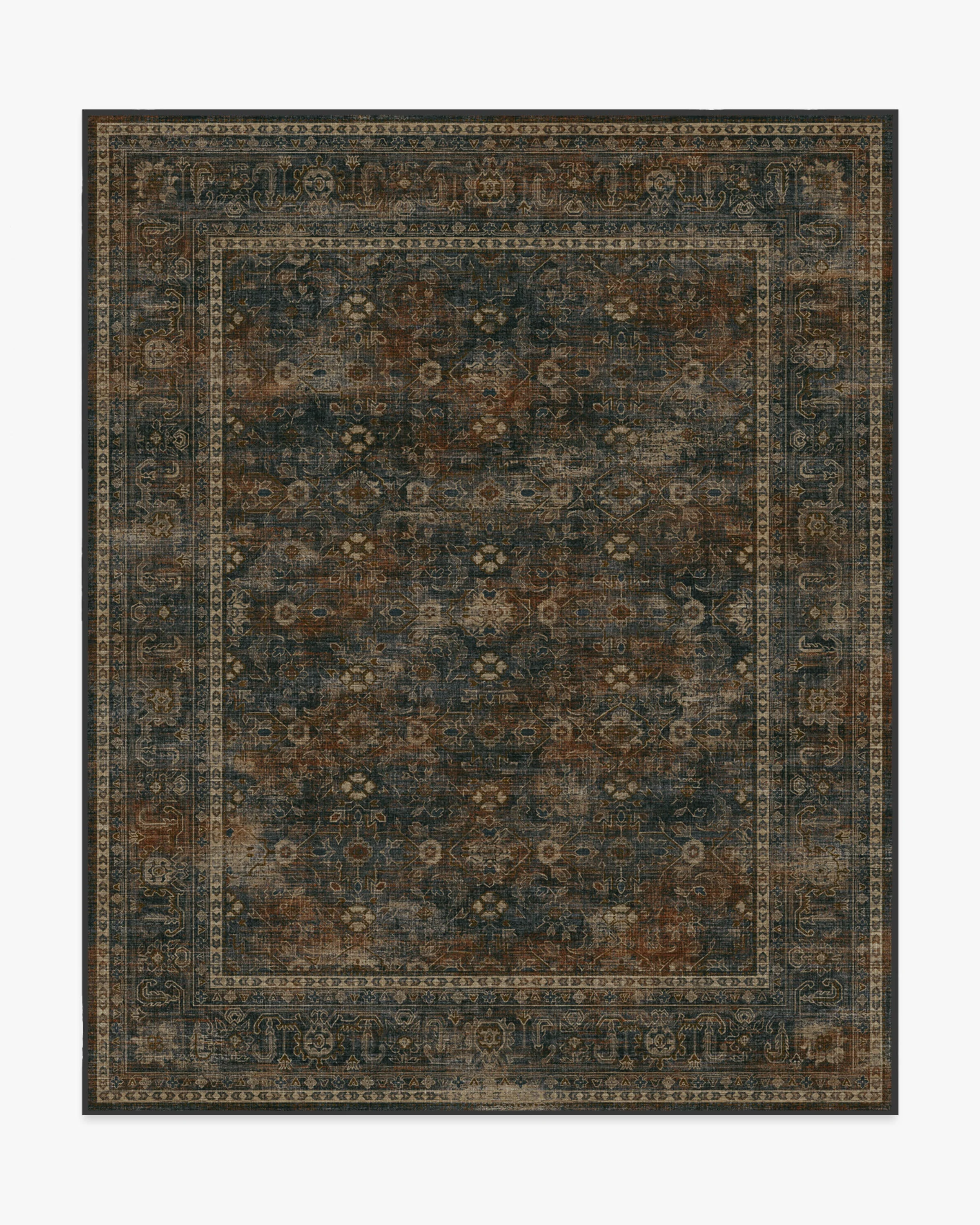 Ophelia Navy & Redwood Flatwoven Rug