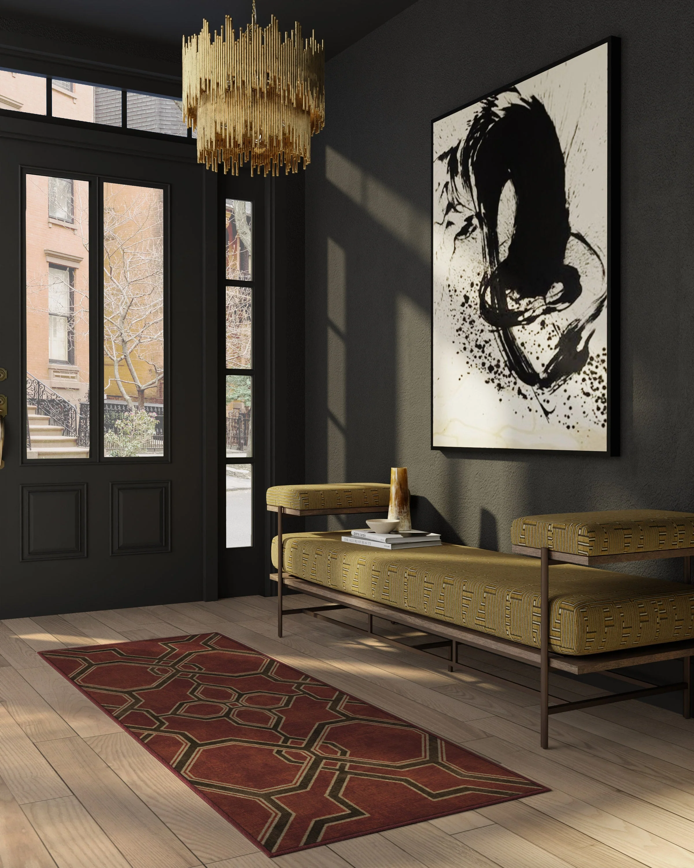 Kian Red Rug by Martyn Lawrence Bullard