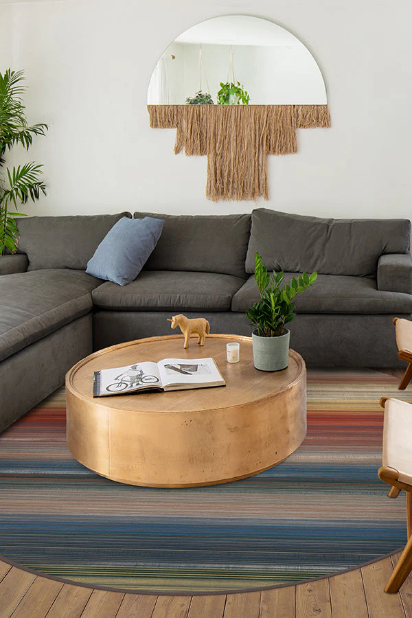 Linear Striped Multicolor Rug