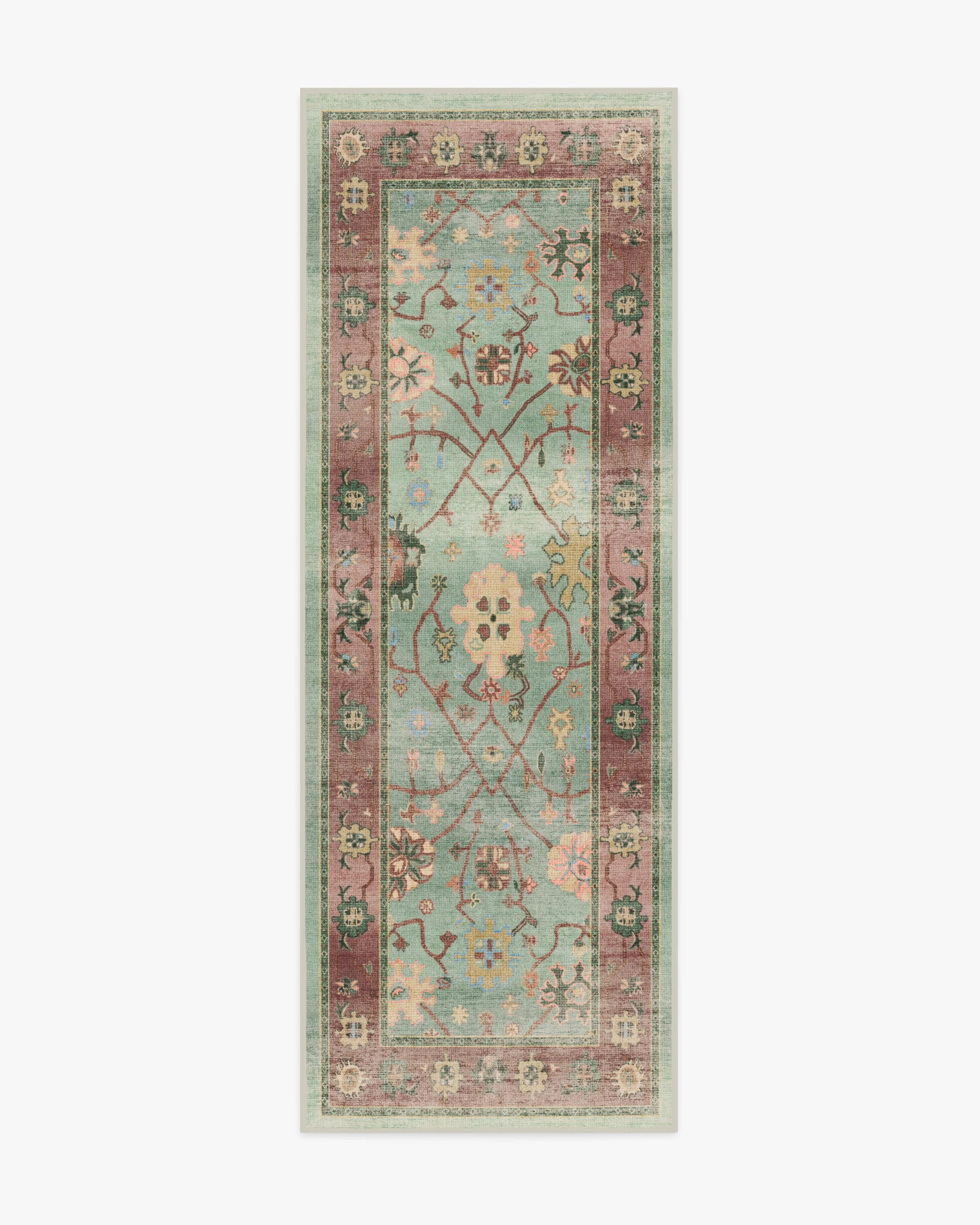 Jemima Sage and Rosewood Flatwoven Rug