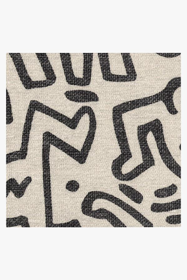 Block Party Black & Ivory Rug by Keith Haring