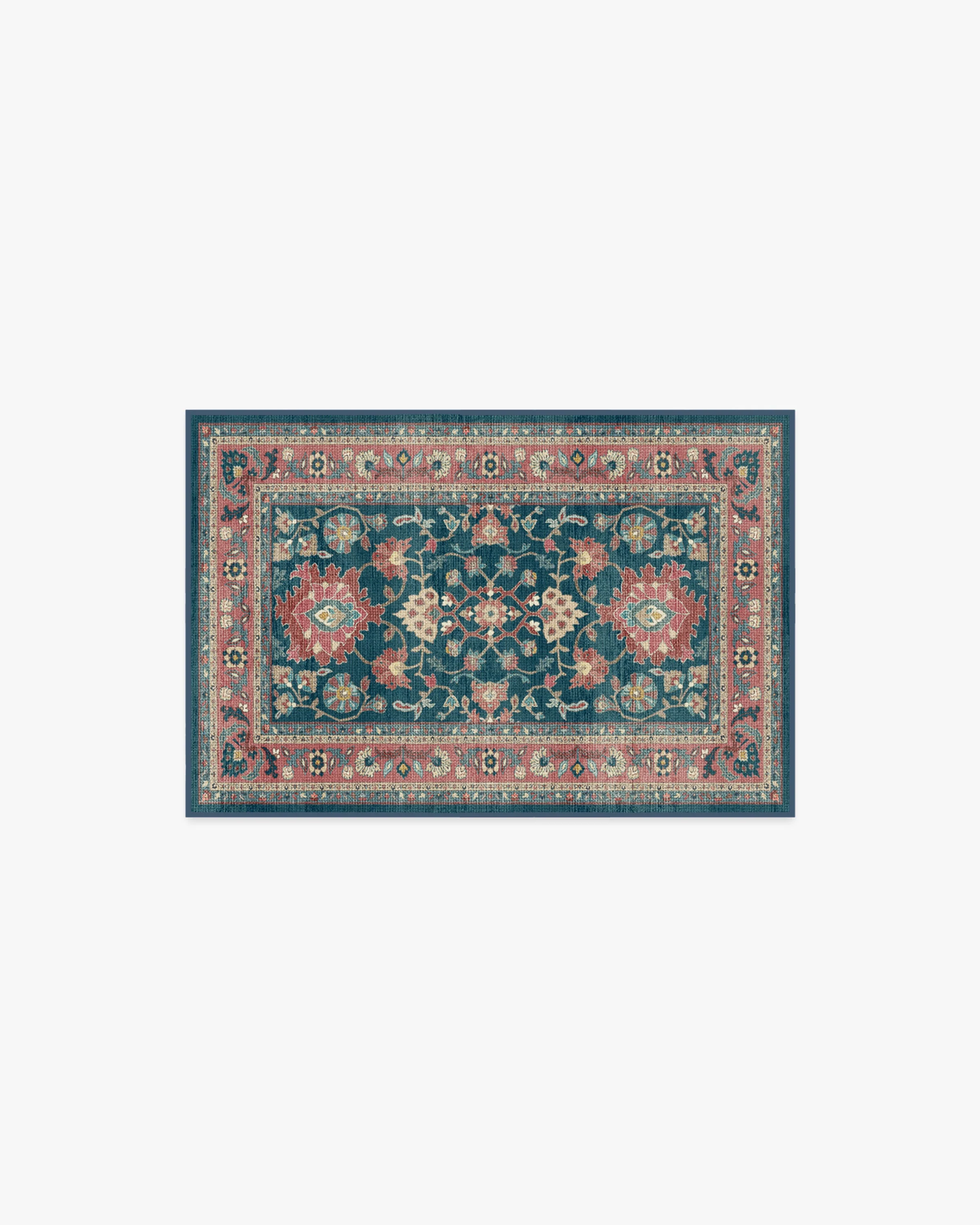 Calabria Navy & Cayenne Rug