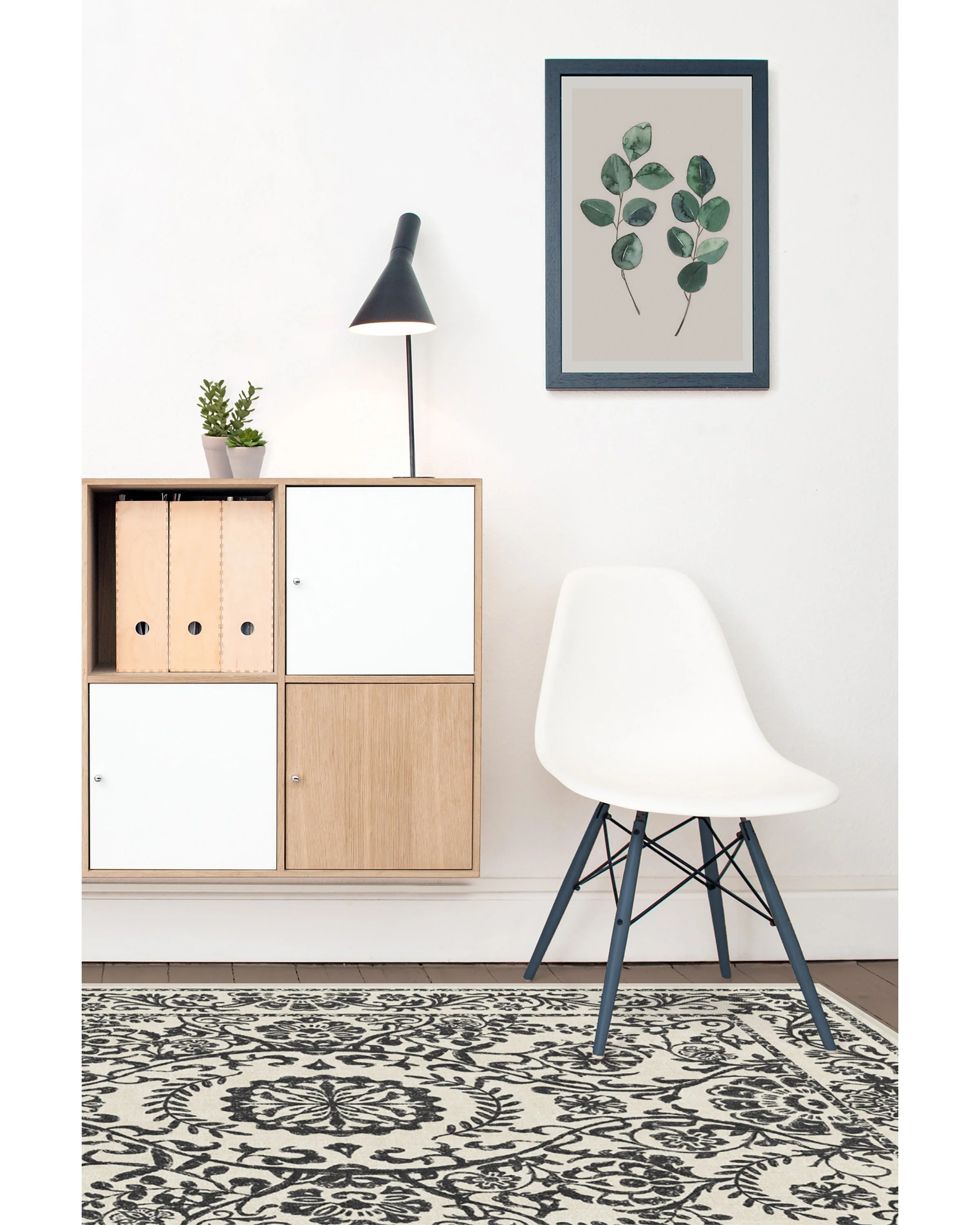 Delphina Black & White Rug