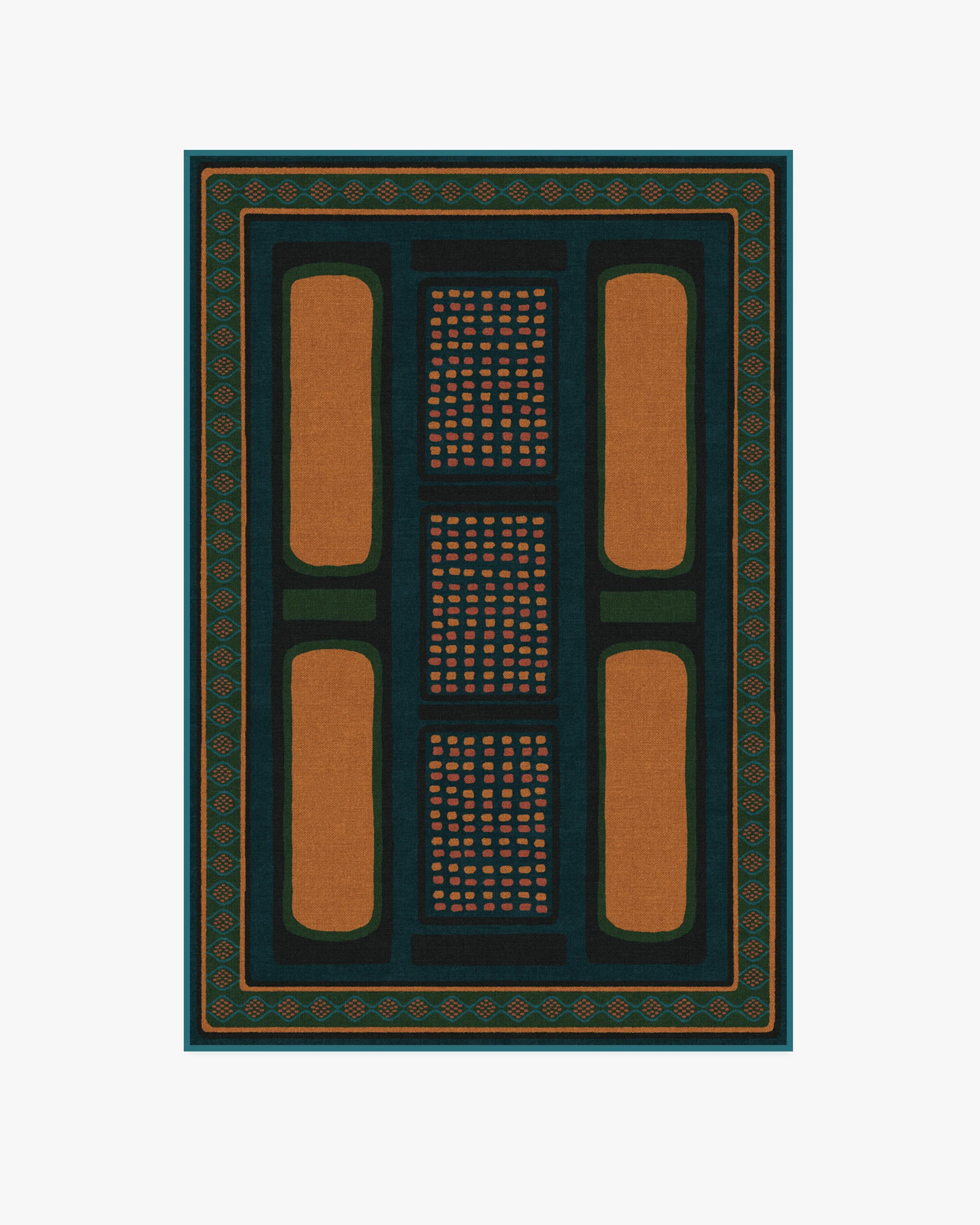 Nerissa Teal & Gold Rug by Architectural Digest