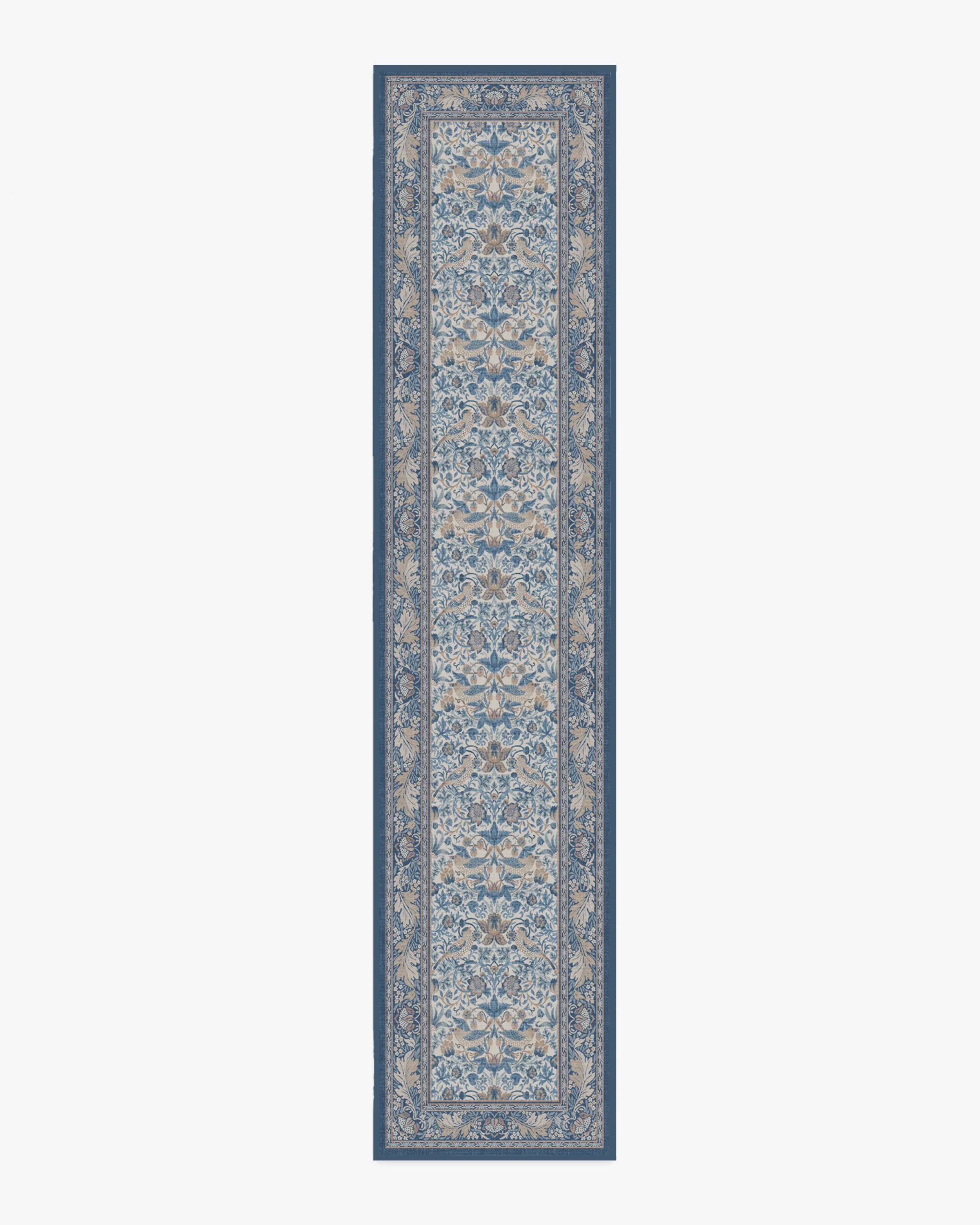 Strawberry Thief Indigo & Ivory Rug by Morris & Co.
