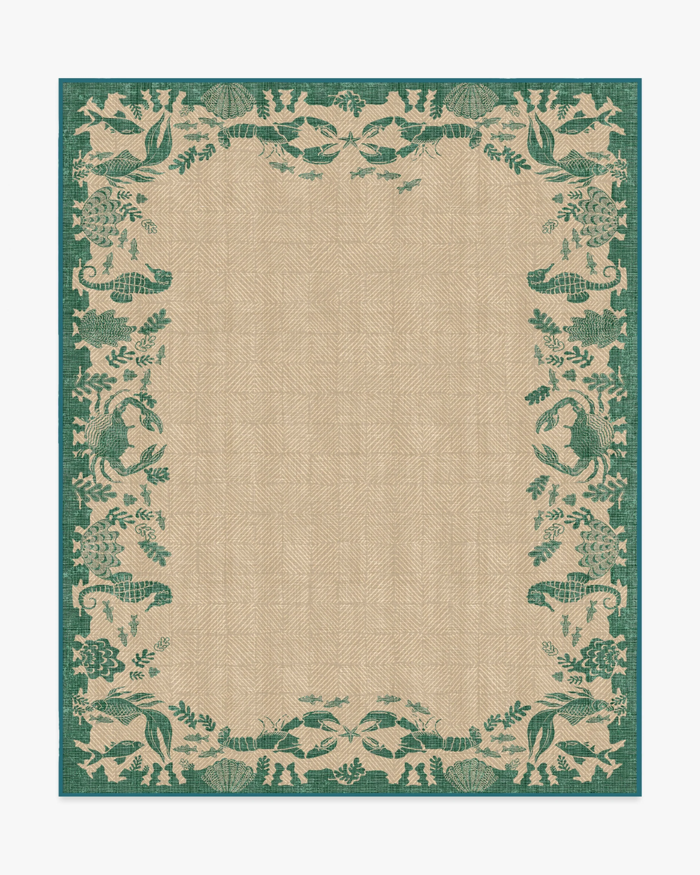Ionia Emerald & Tan Outdoor Rug