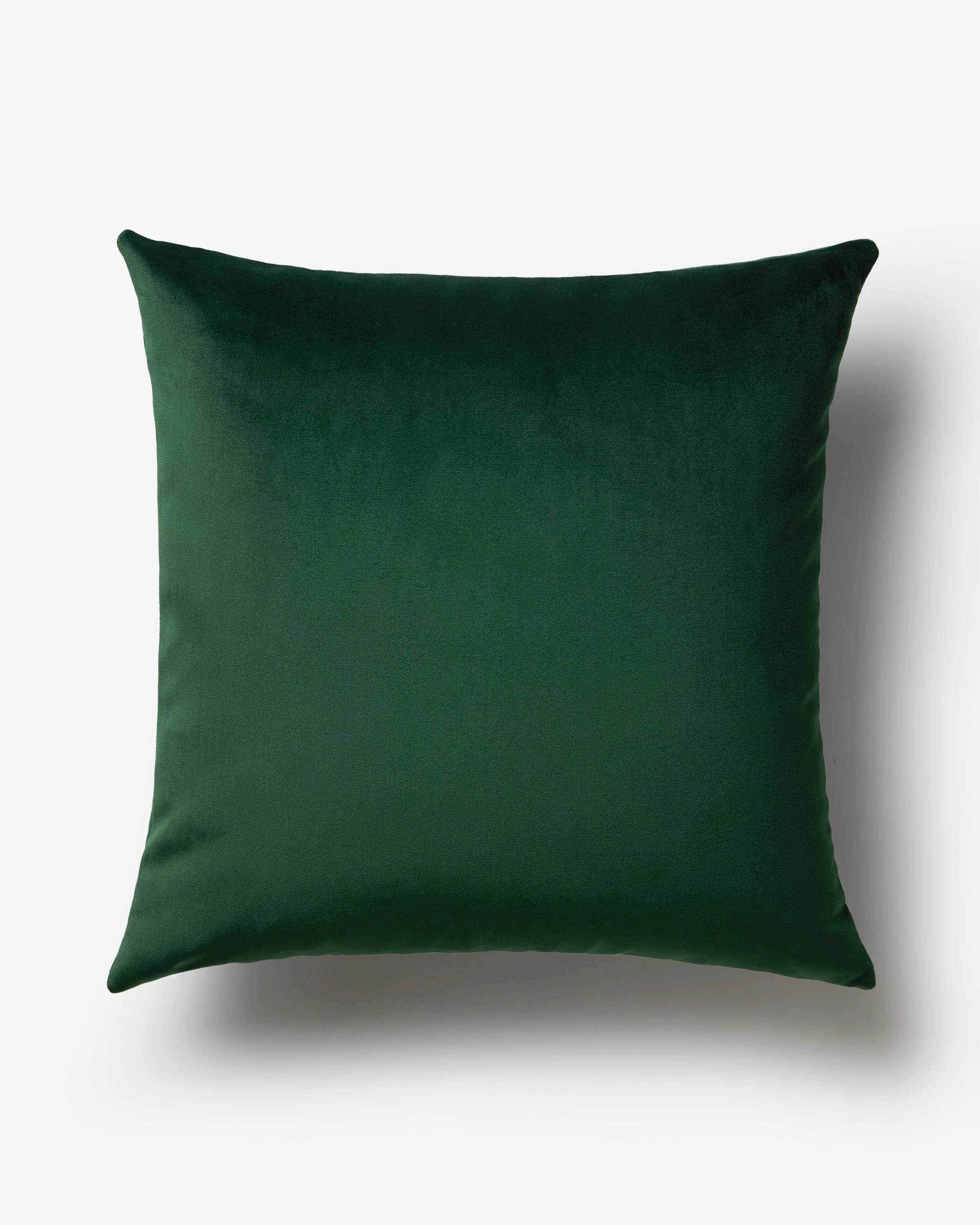 Spruce Green Velvet Throw Pillow