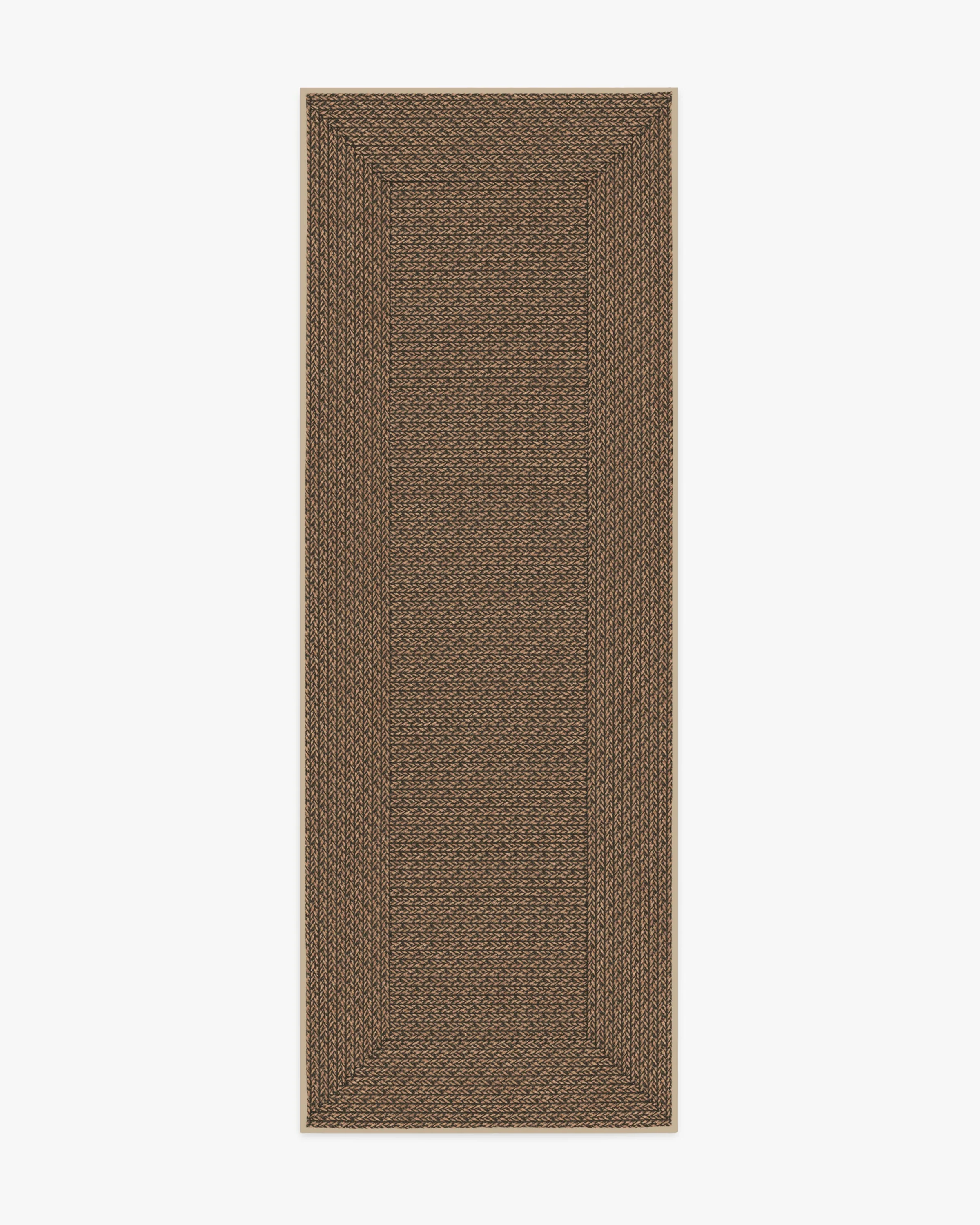 Border Braid Sand Re-Jute Rug