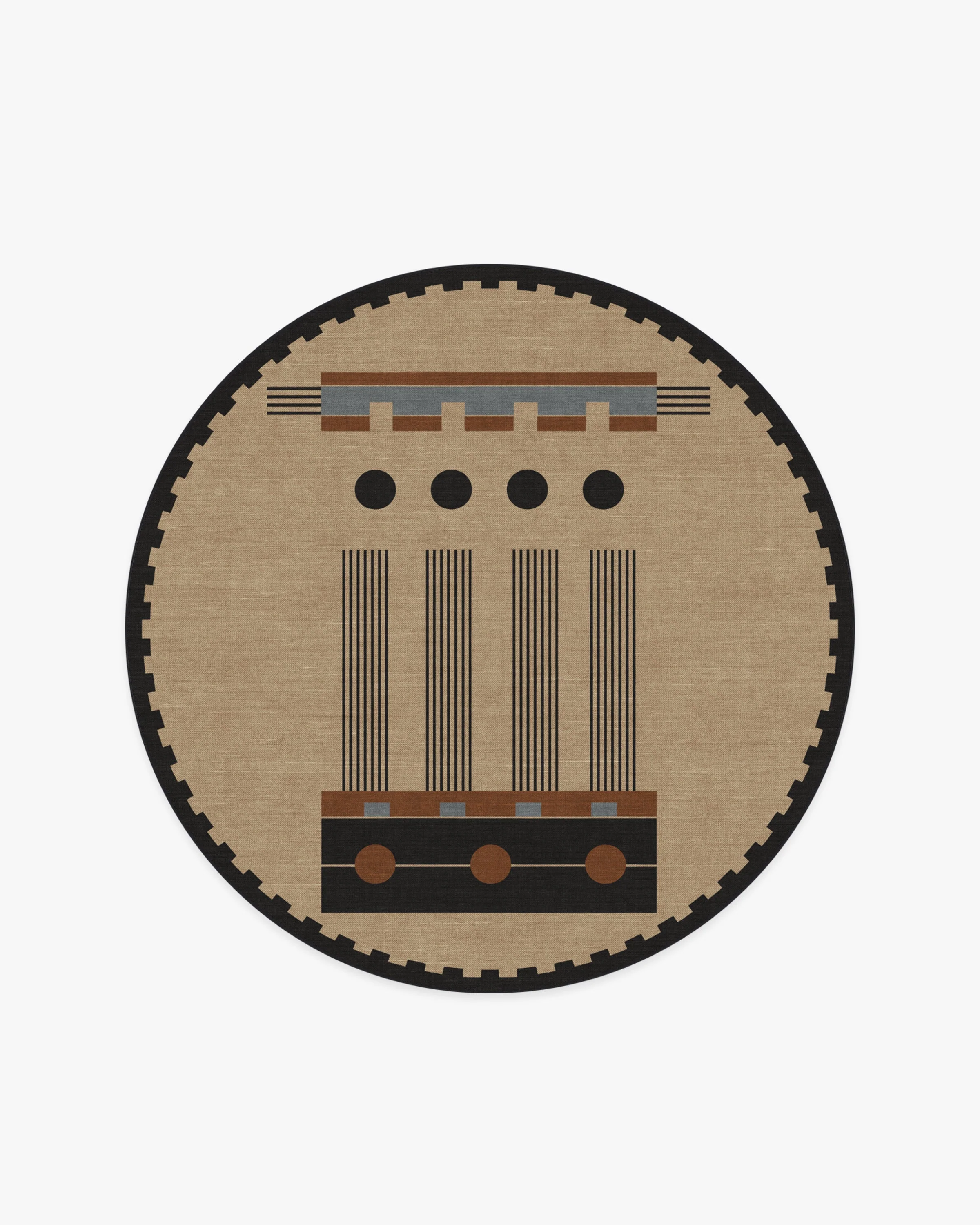Kasi Black & Tan Flatwoven Rug by Architectural Digest