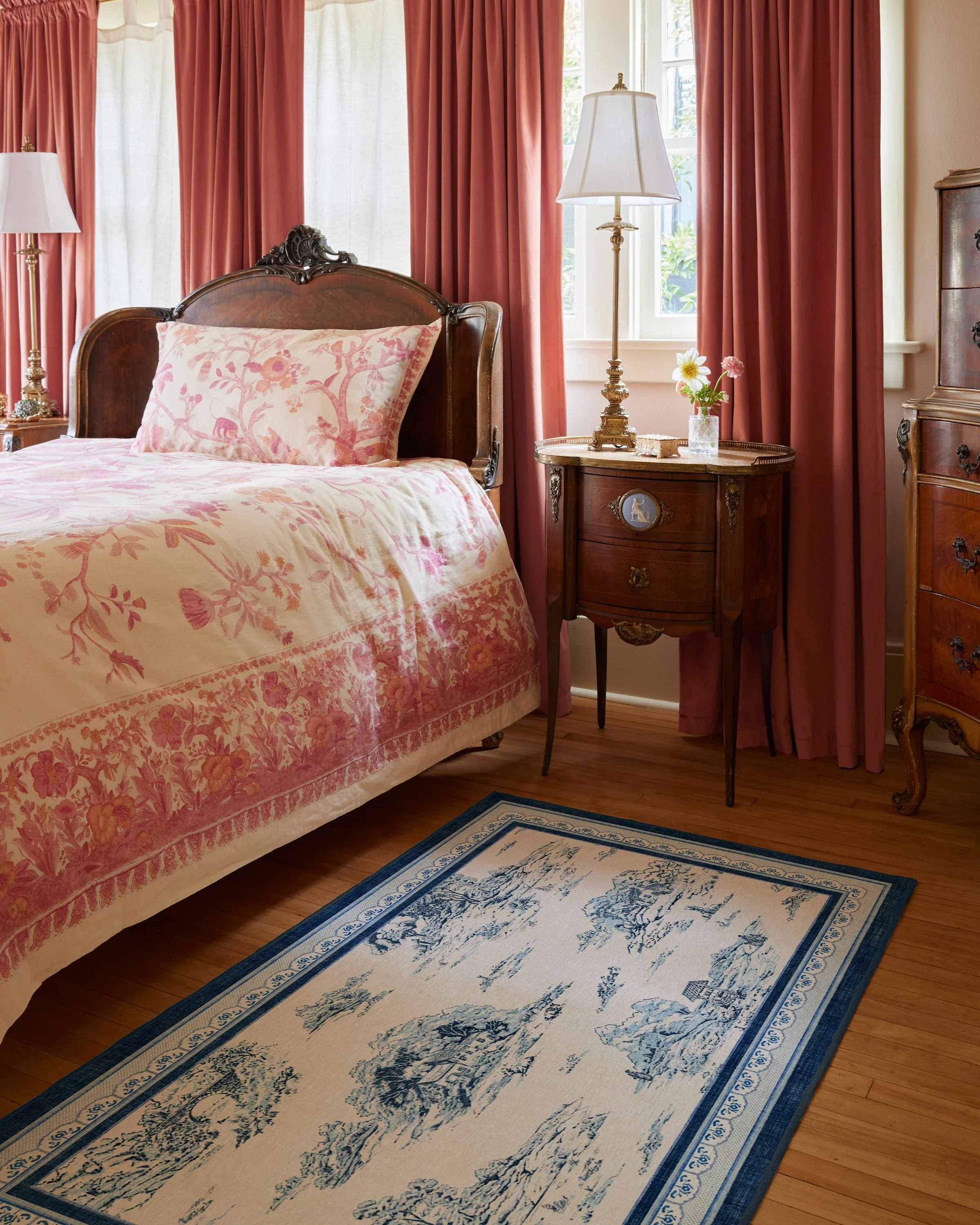 Provence Toile Delft Blue Rug