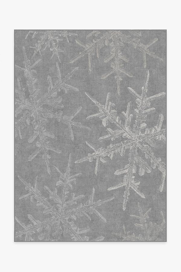 Snowflake Silver Flatwoven Rug