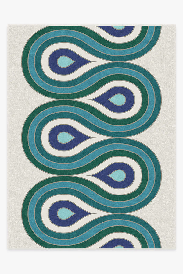 Milano Peacock Rug by Jonathan Adler