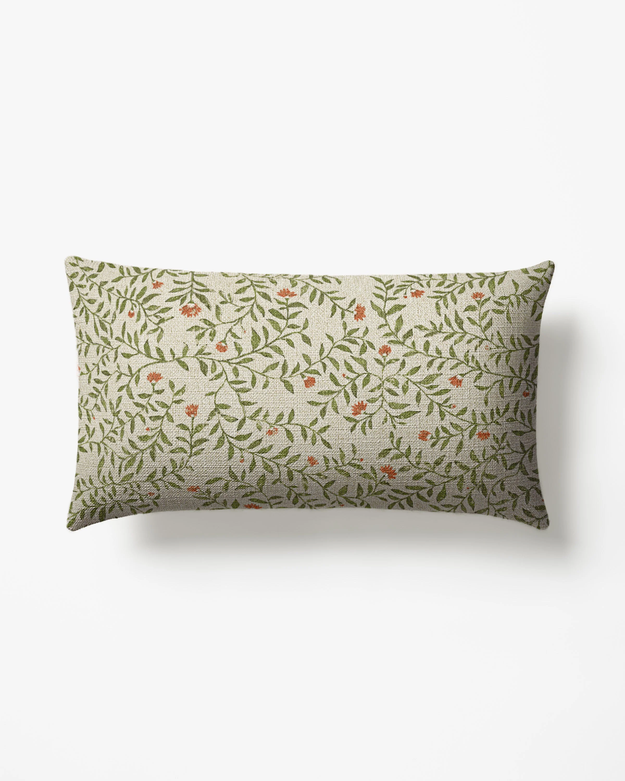 Waverly Natural & Green Woven Throw Pillow