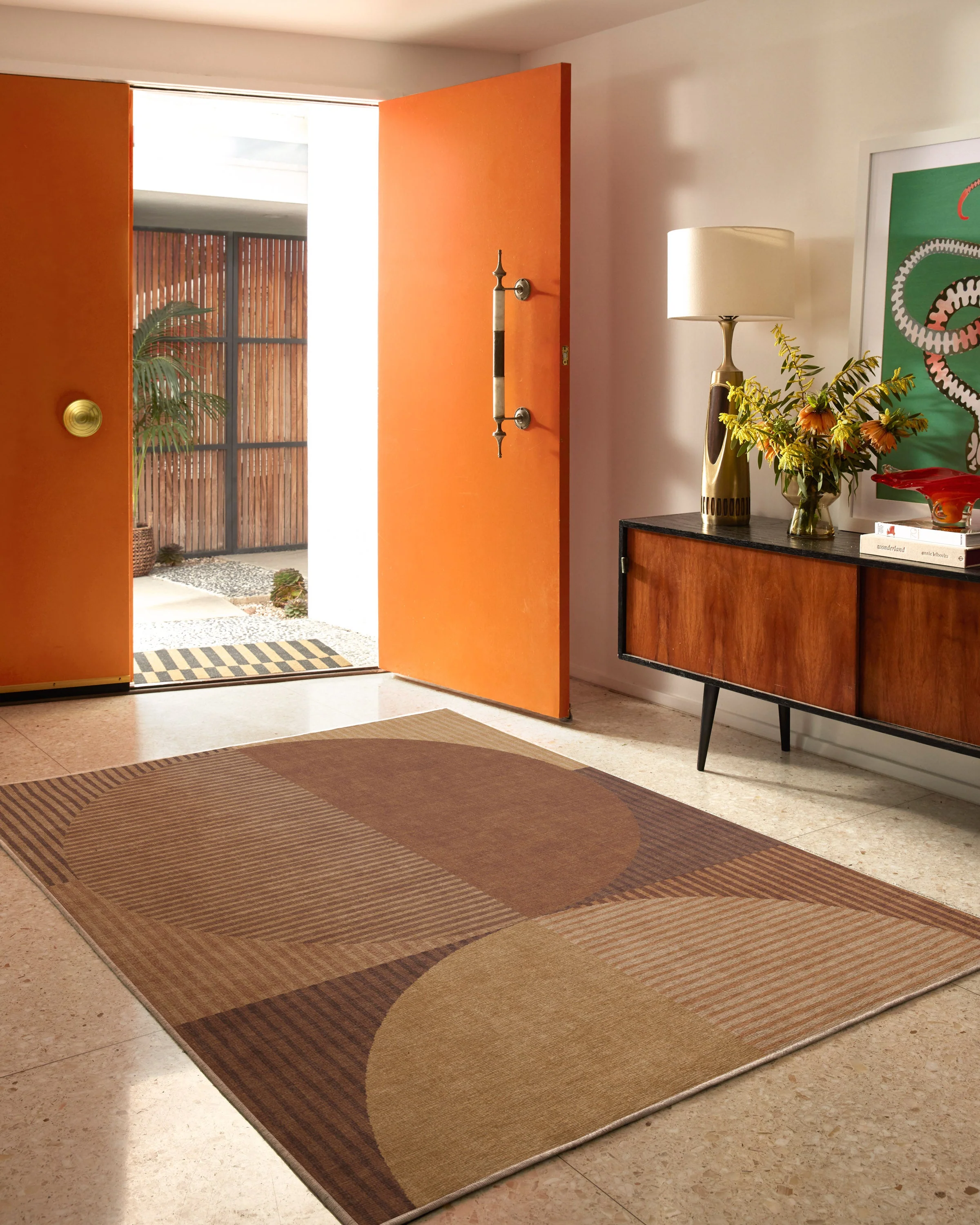 Harlow Copper & Brown Flatwoven Rug