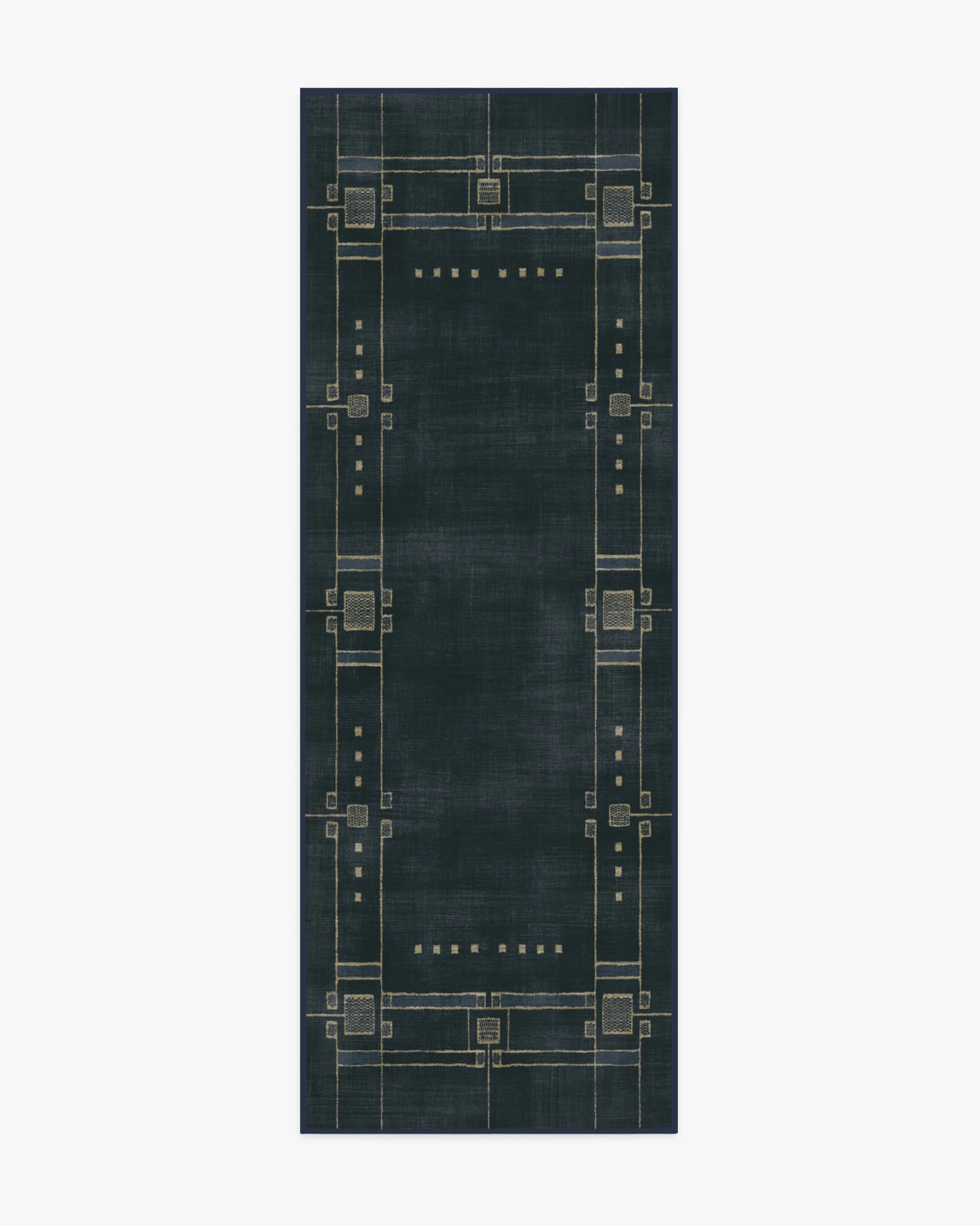 Avery Midnight Blue Flatwoven Rug by Architectural Digest