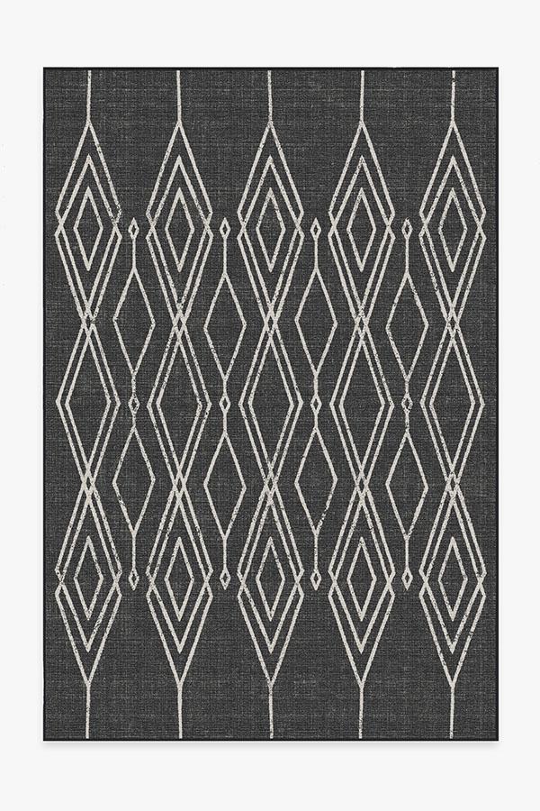 Gemma Lattice Black Outdoor Rug
