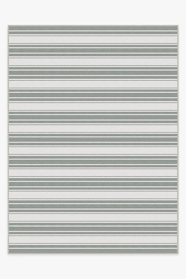 Marina Stripe Grey Outdoor Rug