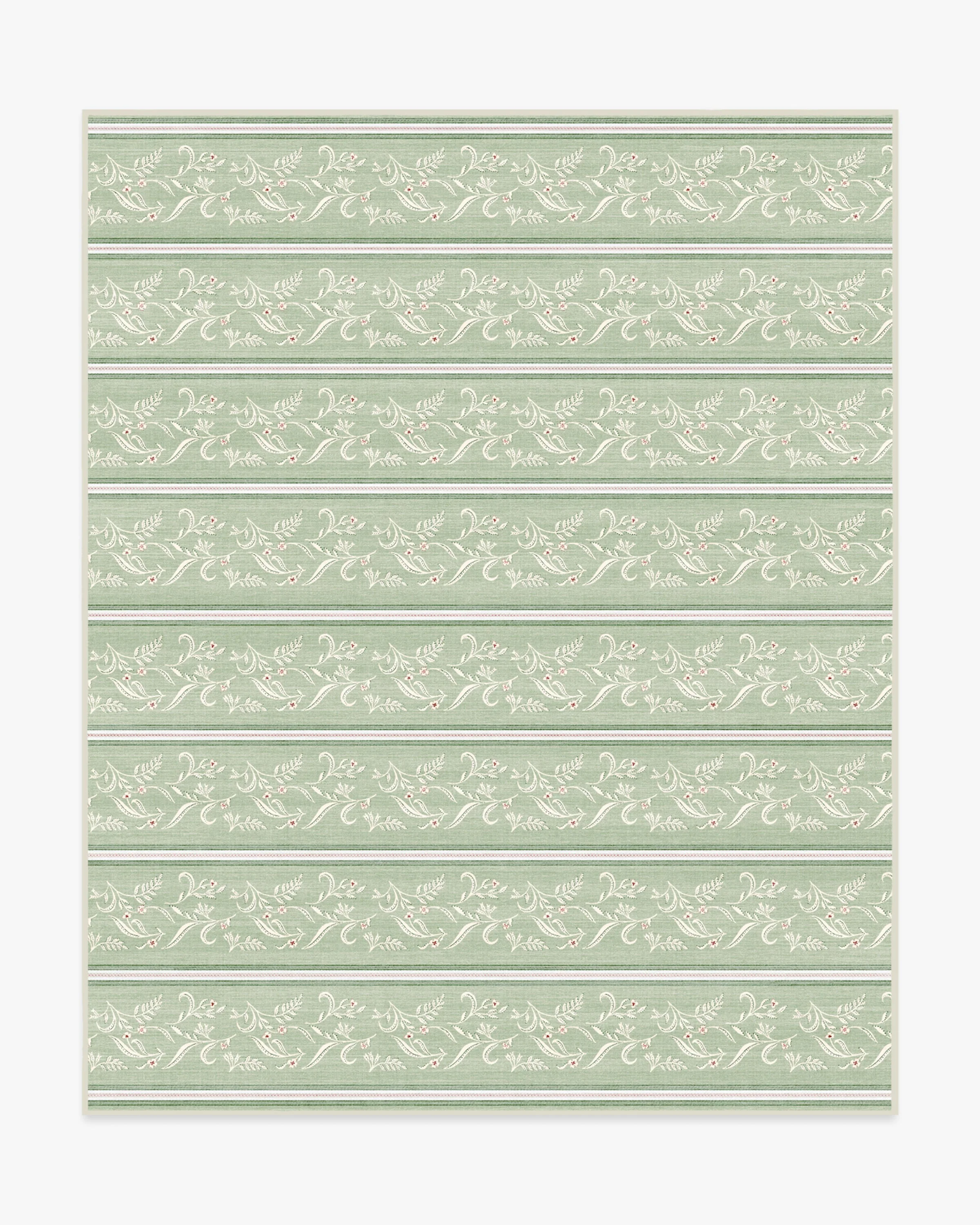Sambuco Stripe Celadon Outdoor Rug