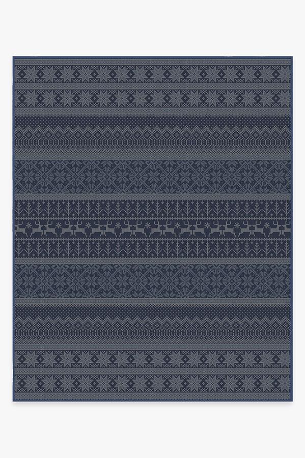 Fair Isle Blue Flatwoven Rug
