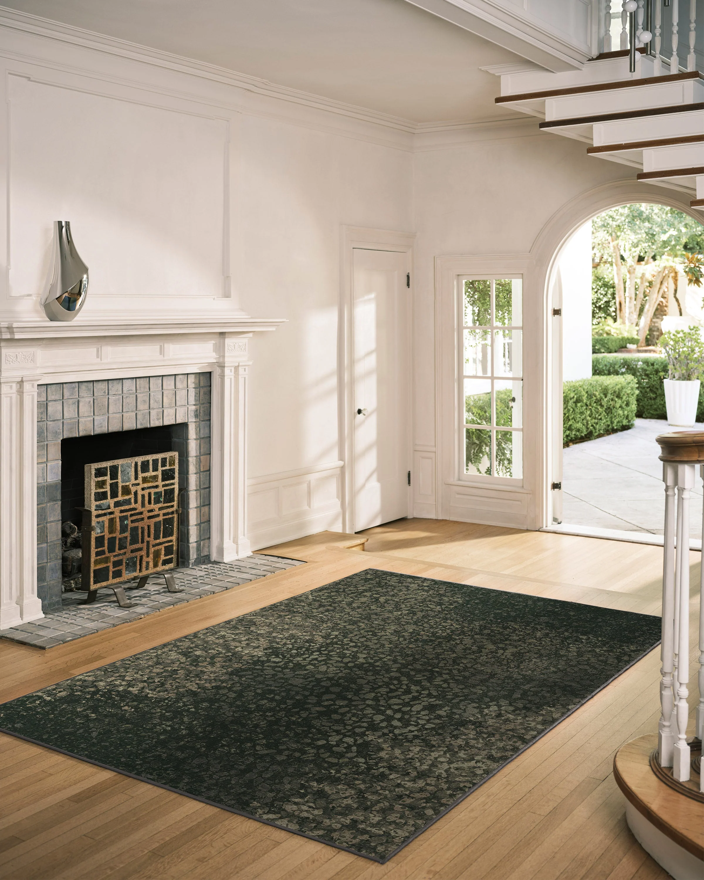 Terran Moss Flatwoven Rug by Architectural Digest