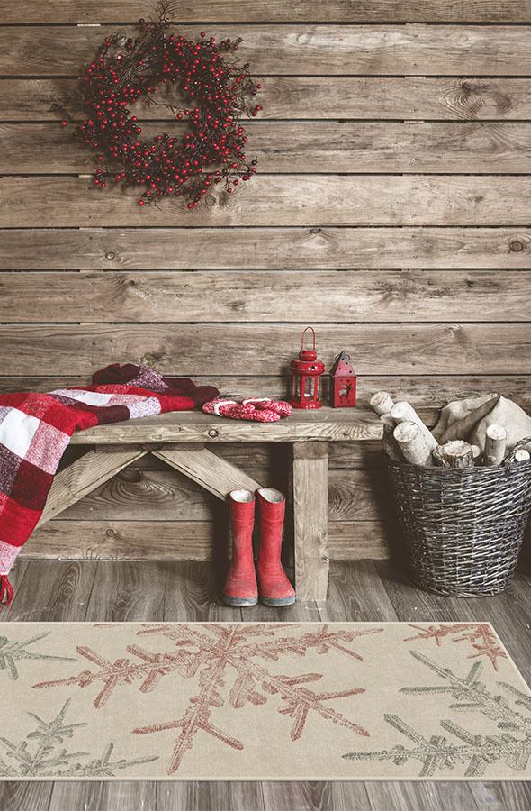 Snowflake Creme Flatwoven Rug