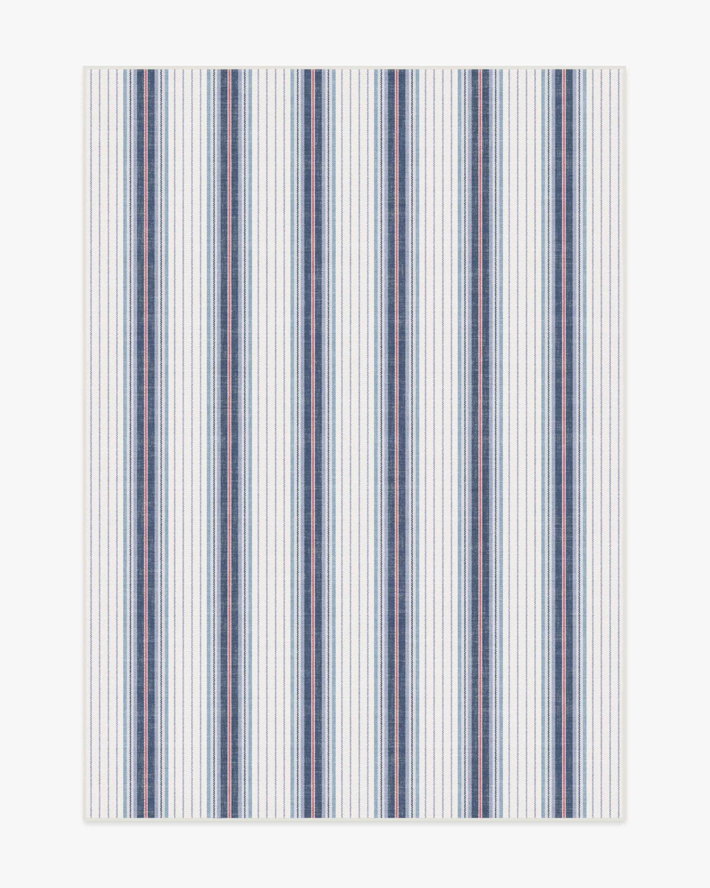 Cosette Stripe Ivory & Indigo Flatwoven Rug