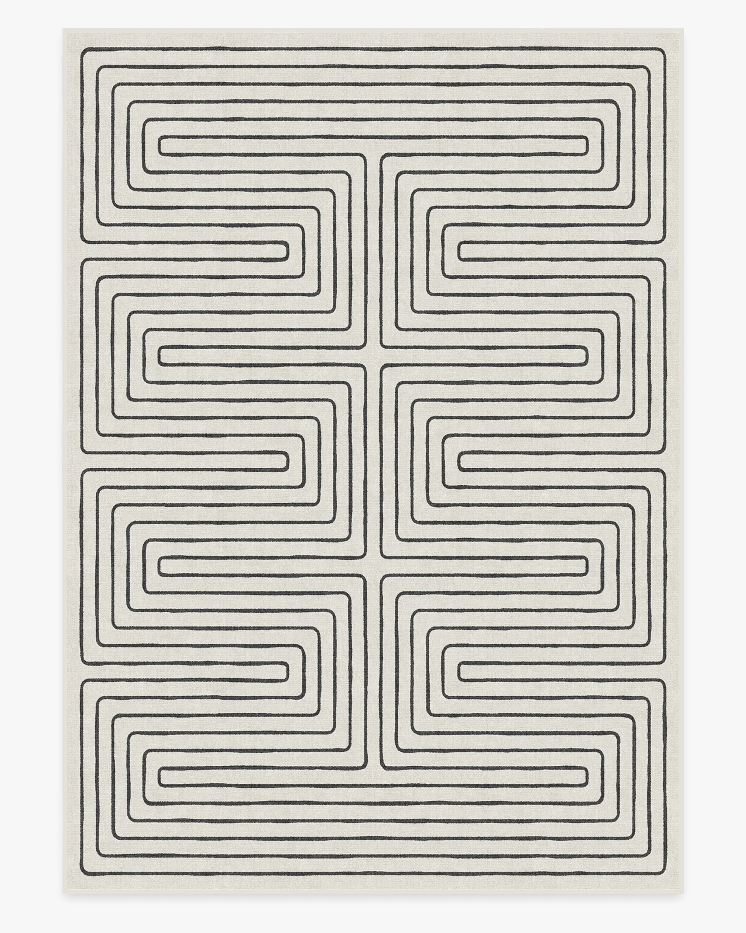 Labyrinth Black & Ivory Flatwoven Rug by Jonathan Adler