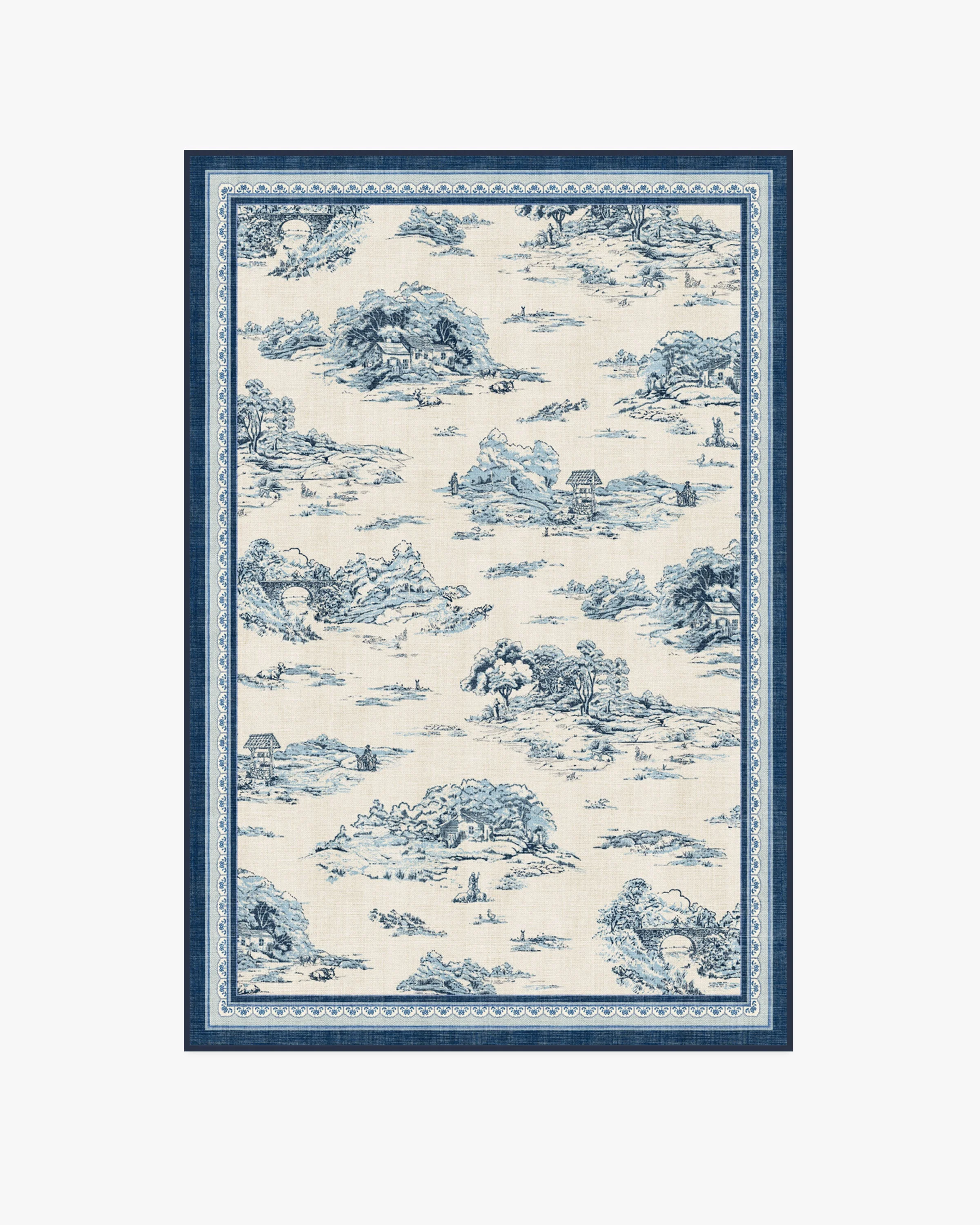 Provence Toile Delft Blue Rug